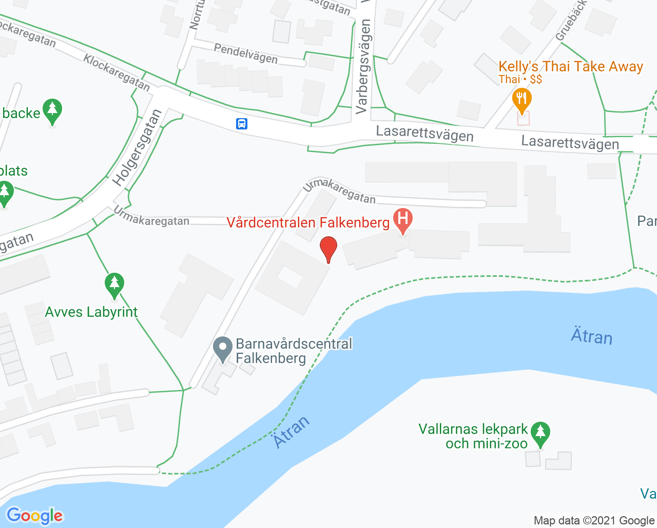 Karta till Folktandvården Falkenberg