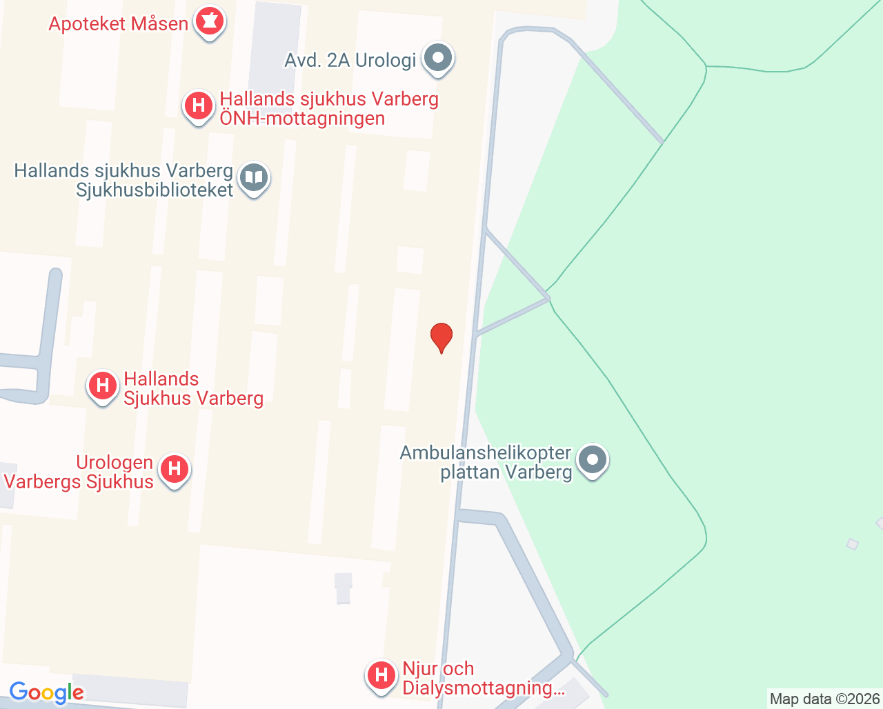 Karta till Sjukhuskyrkan Varberg, Varberg