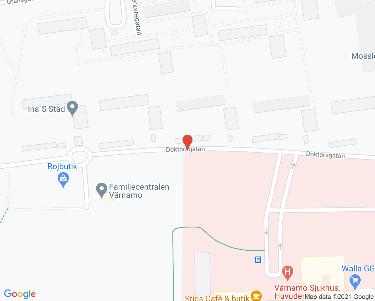 Karta till Kirurgisk vårdenhet G Värnamo sjukhus