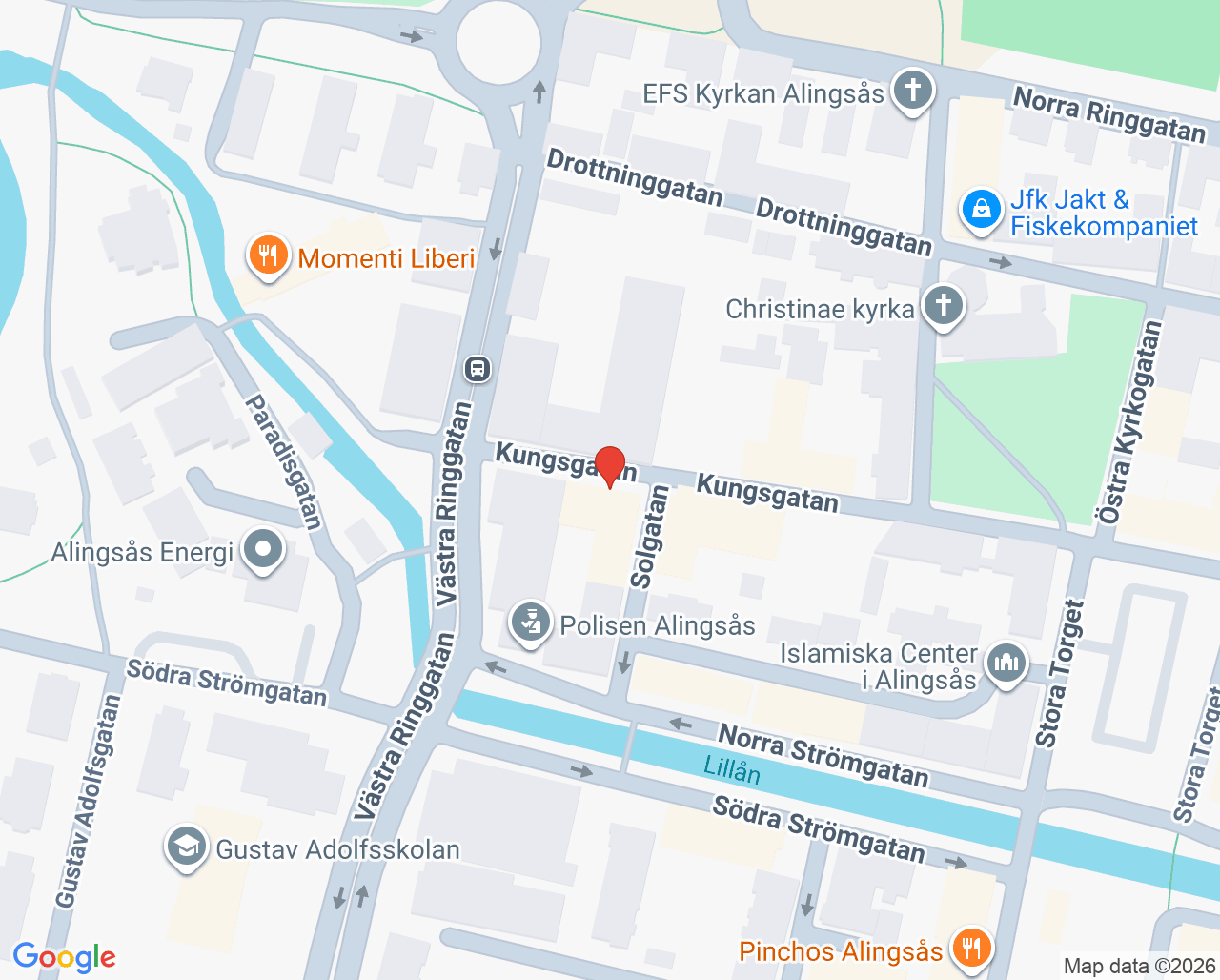 Karta till BVC Vårdcentralen Centrum, Alingsås