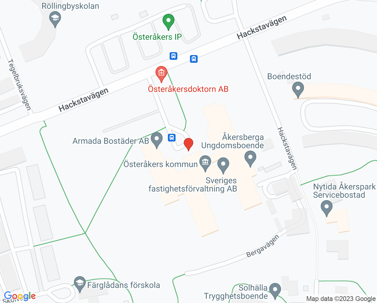 Karta till Österåkersdoktorns fotvård