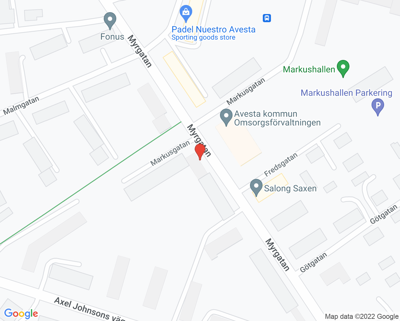 Karta till Ungdomsmottagning Avesta