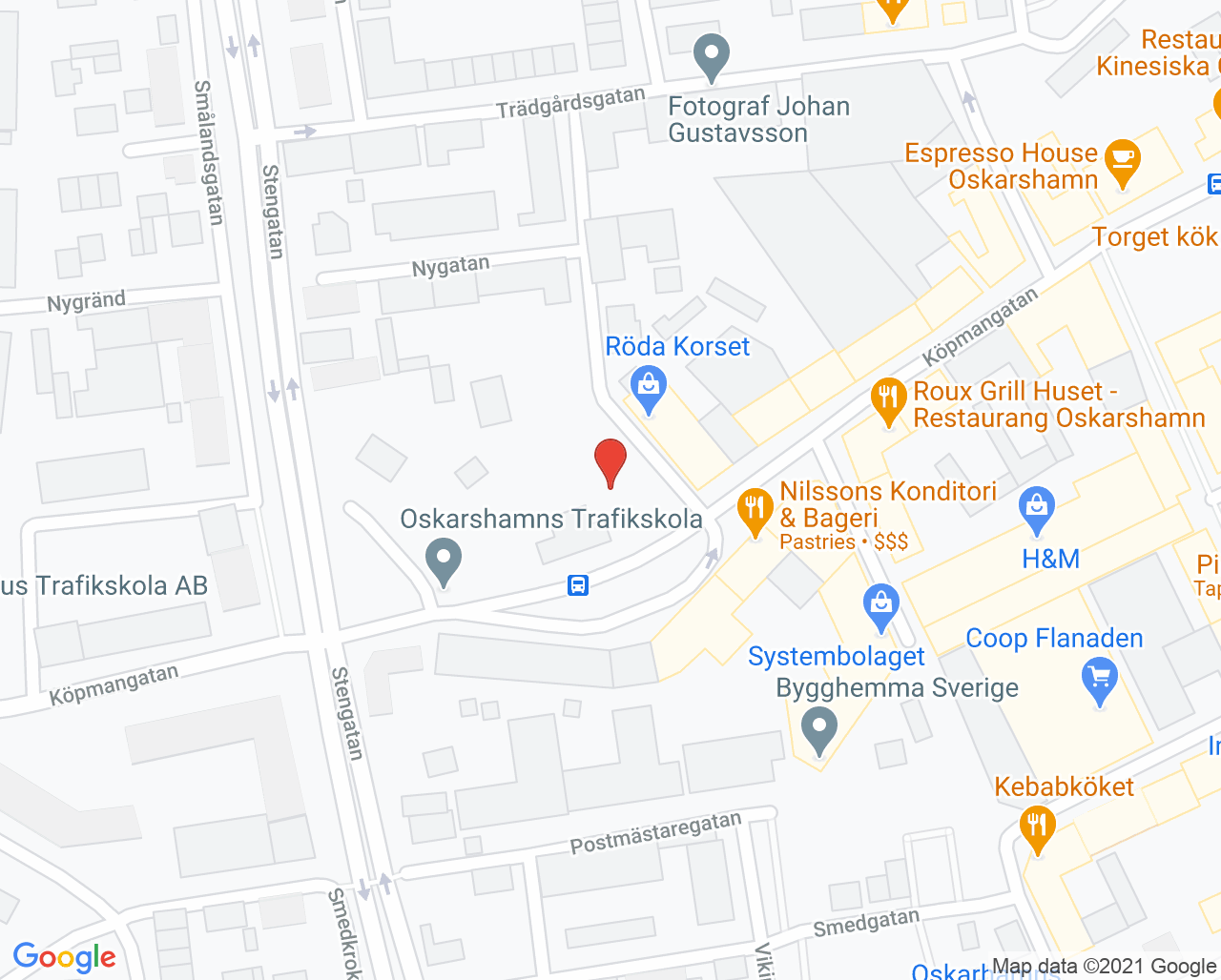 Karta till Folktandvården Oskarshamn