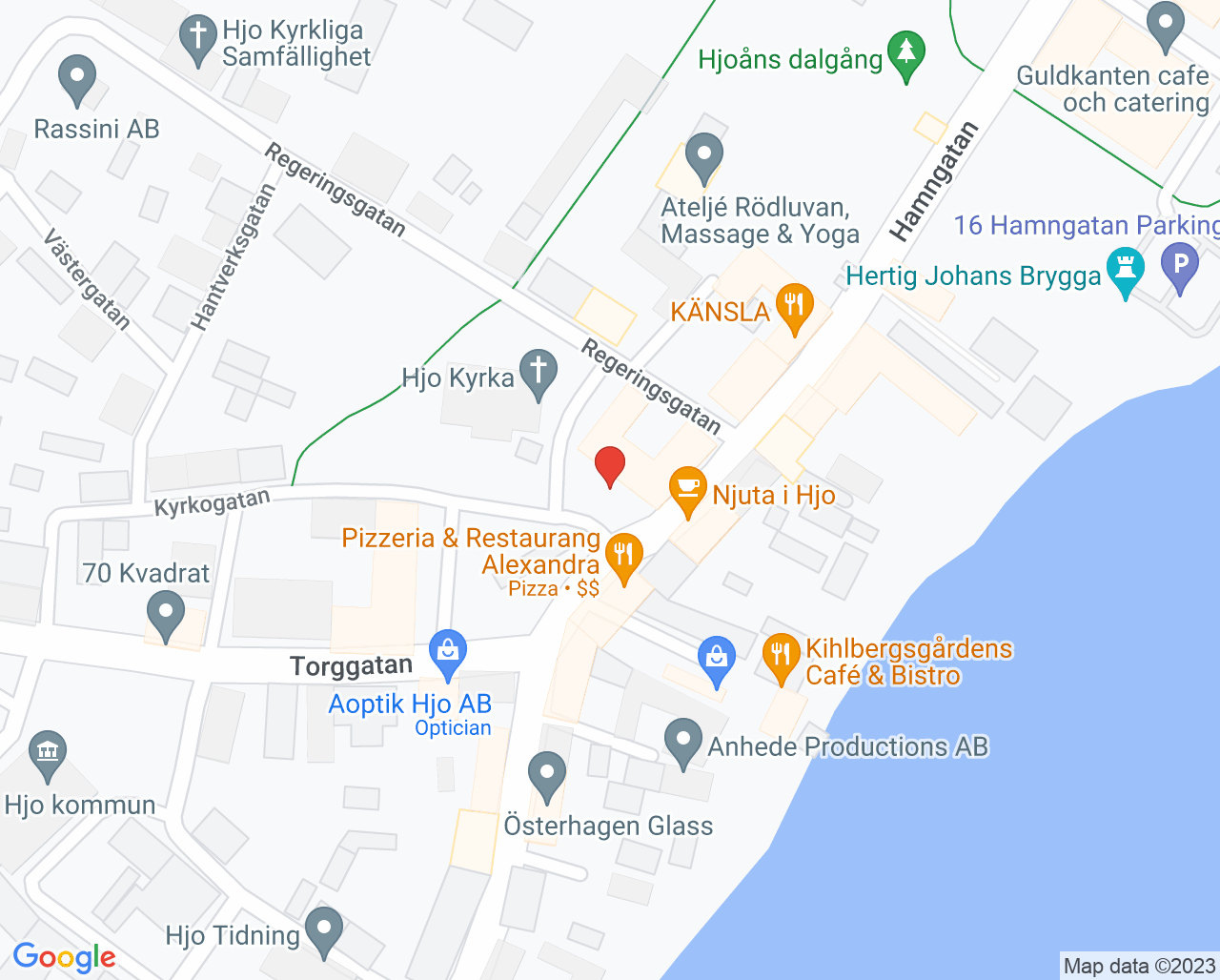 Karta till Folktandvården Hjo, Hjo