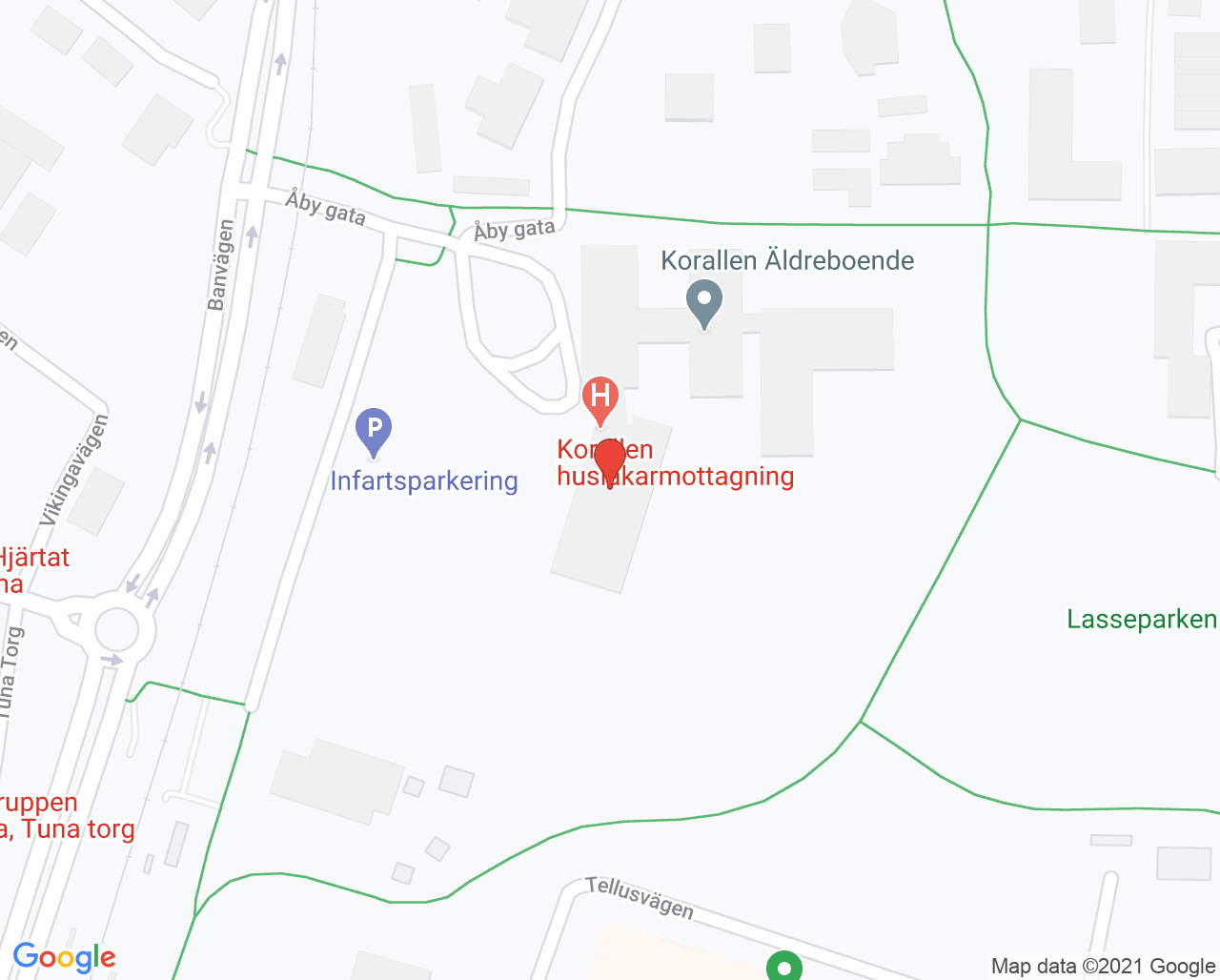 Karta till Barn och Ungdomsmedicinska mottagningen Vallentuna