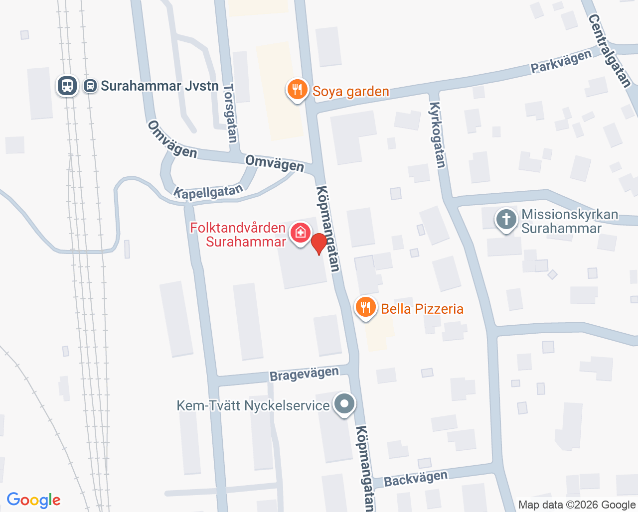 Karta till Folktandvården Surahammar