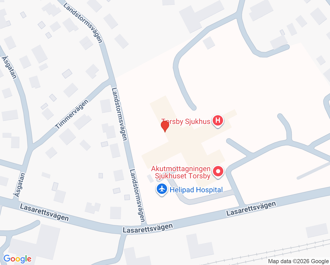 Karta till Röntgenmottagning Sjukhuset Torsby