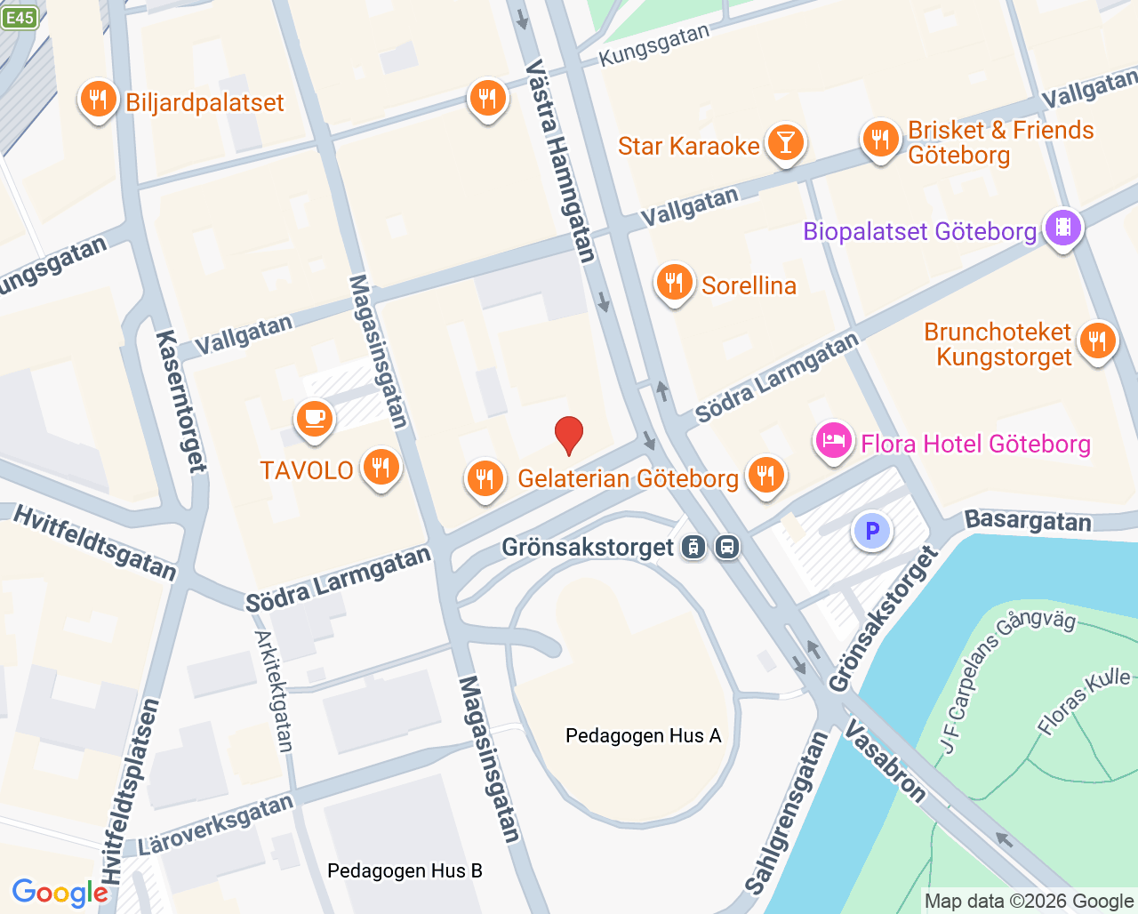 Karta till Tandfokus Grönsakstorget