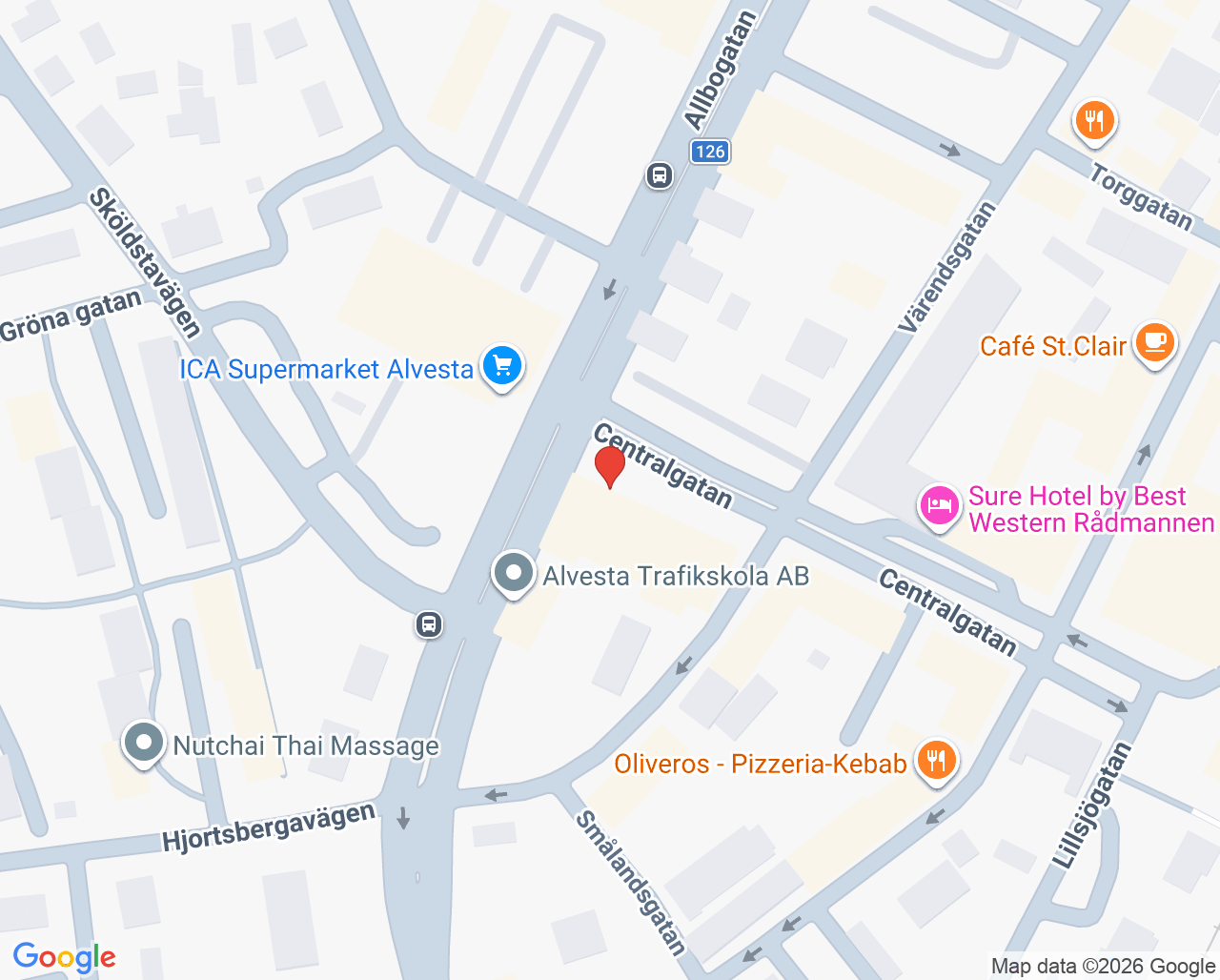 Karta till Folktandvården Alvesta, Alvesta