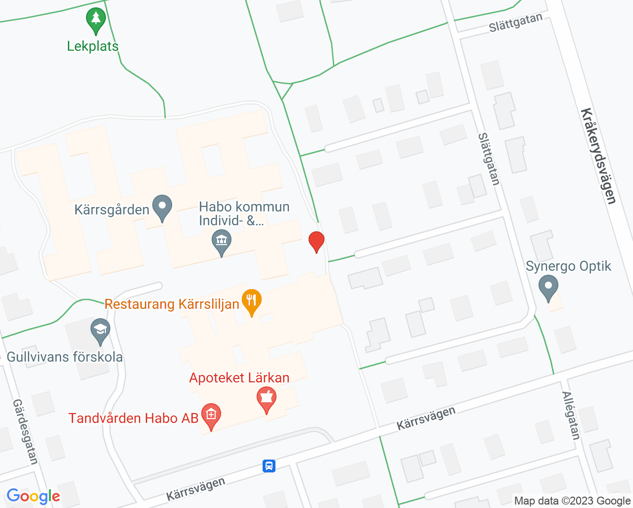 Karta till Laboratoriet Habo vårdcentral