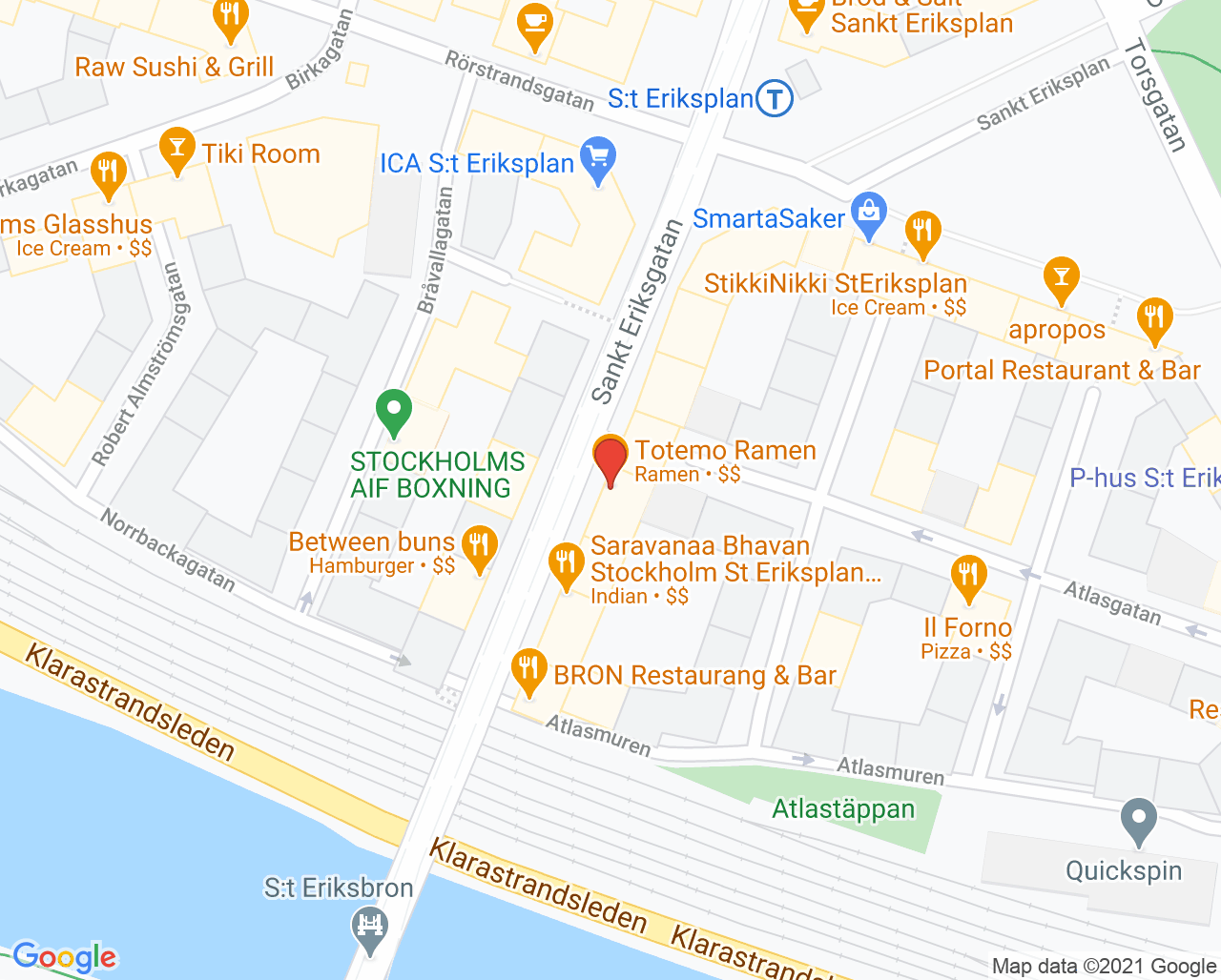 Karta till MAJ Tandvård, Stockholm