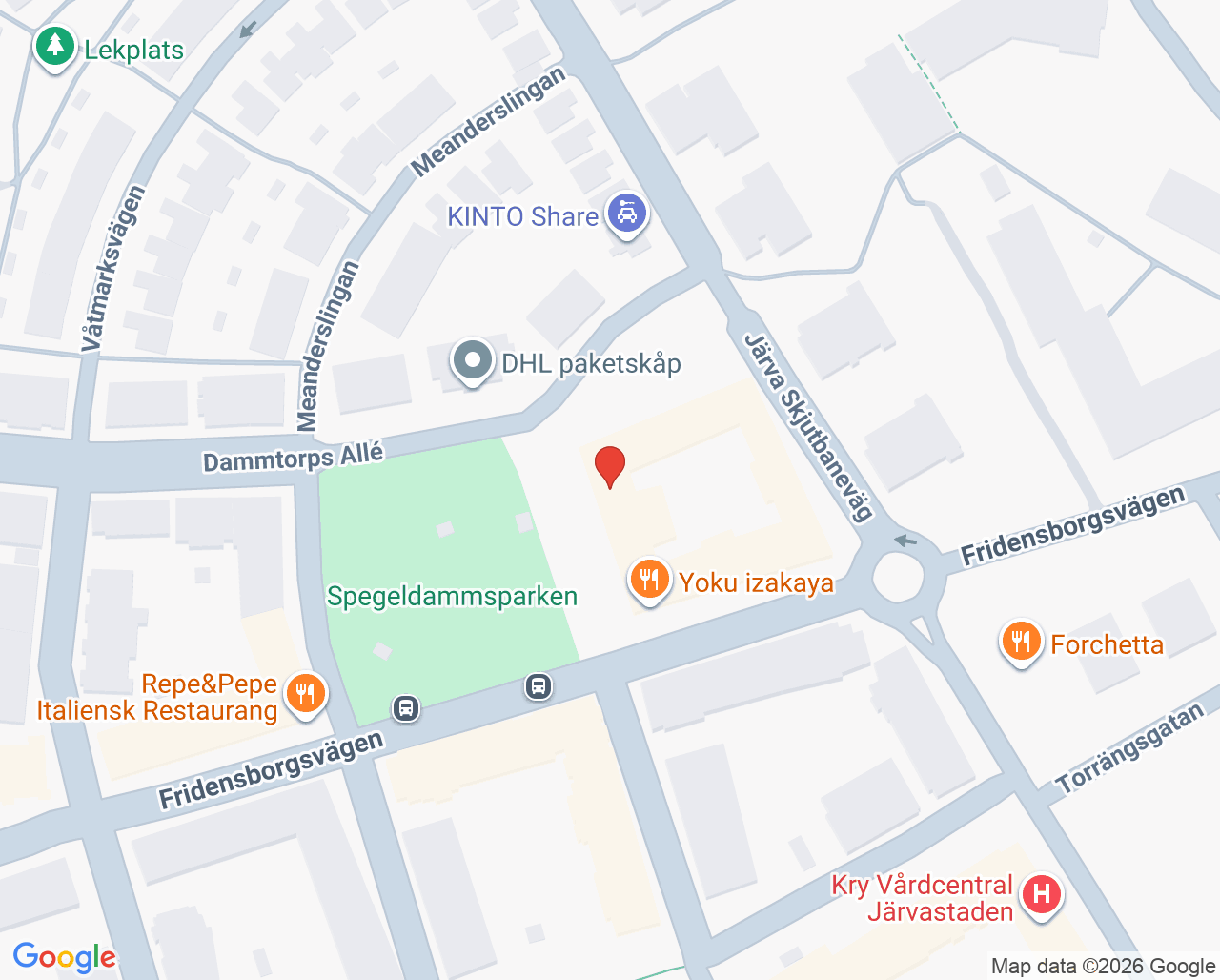 Karta till Järvatandkliniken