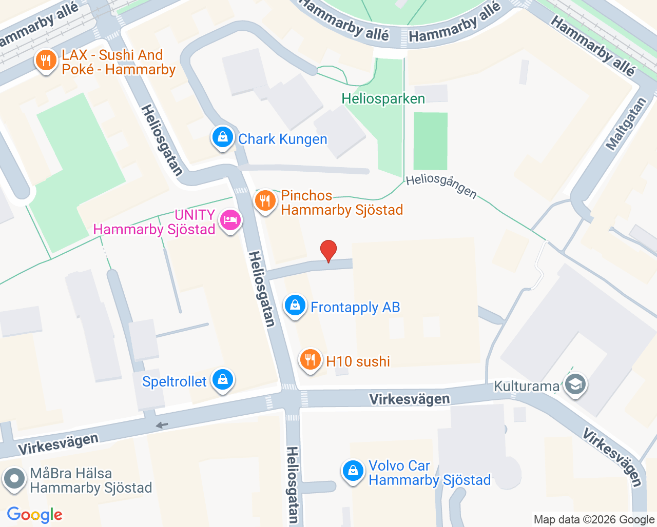 Karta till Tandea Sjöstaden