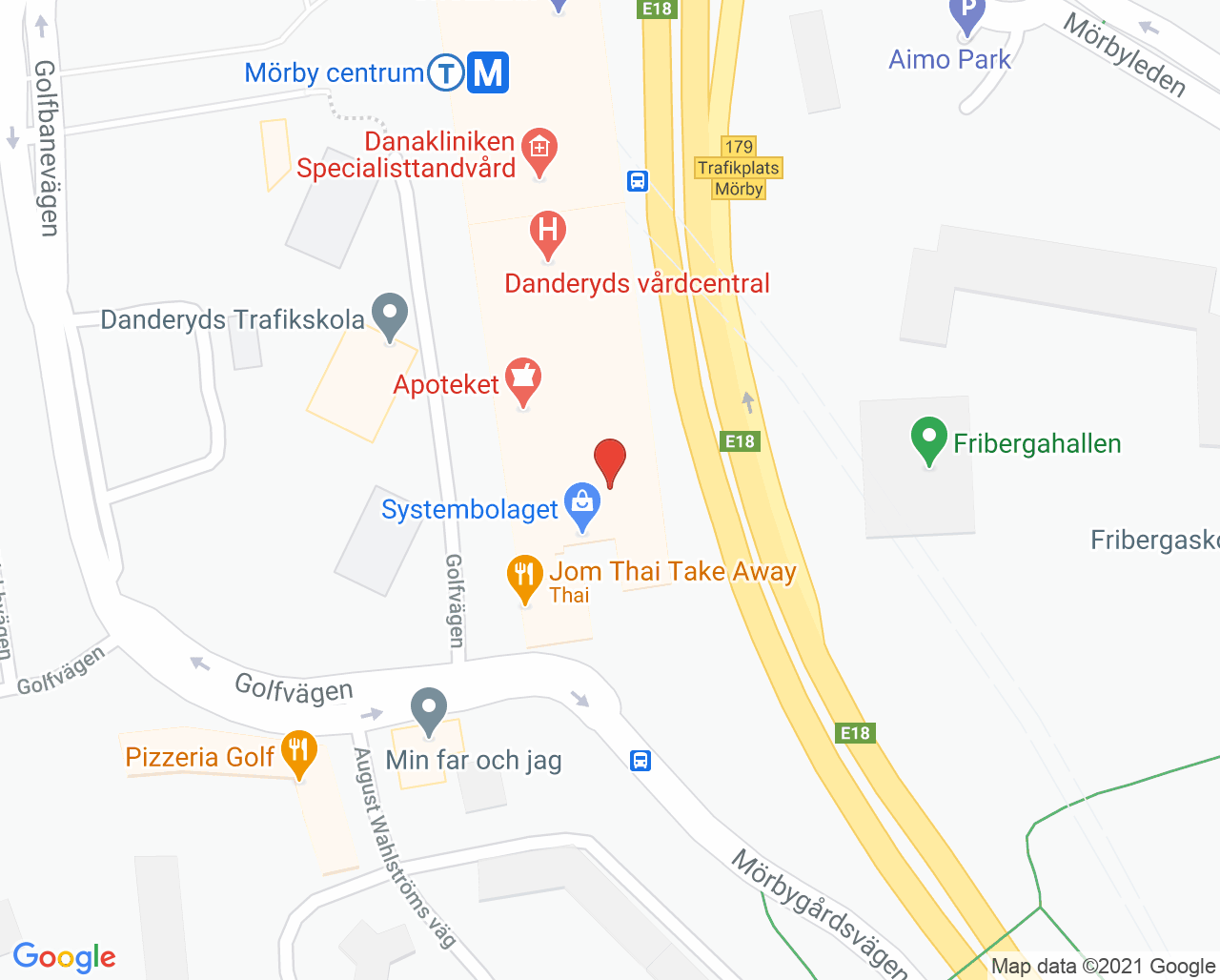 Karta till Synsam Danderyd