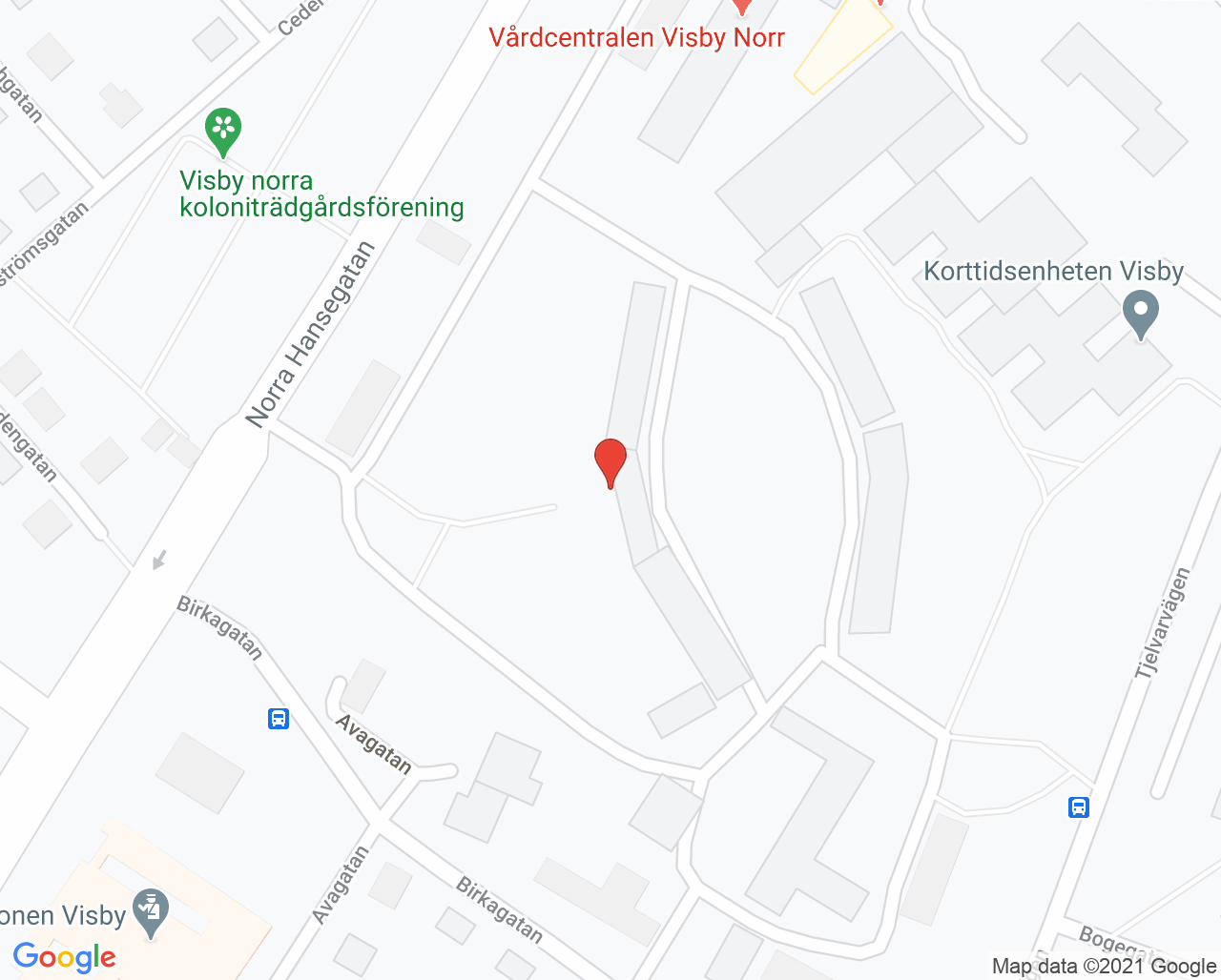 Karta till Sprututbytesmottagningen, Gotland