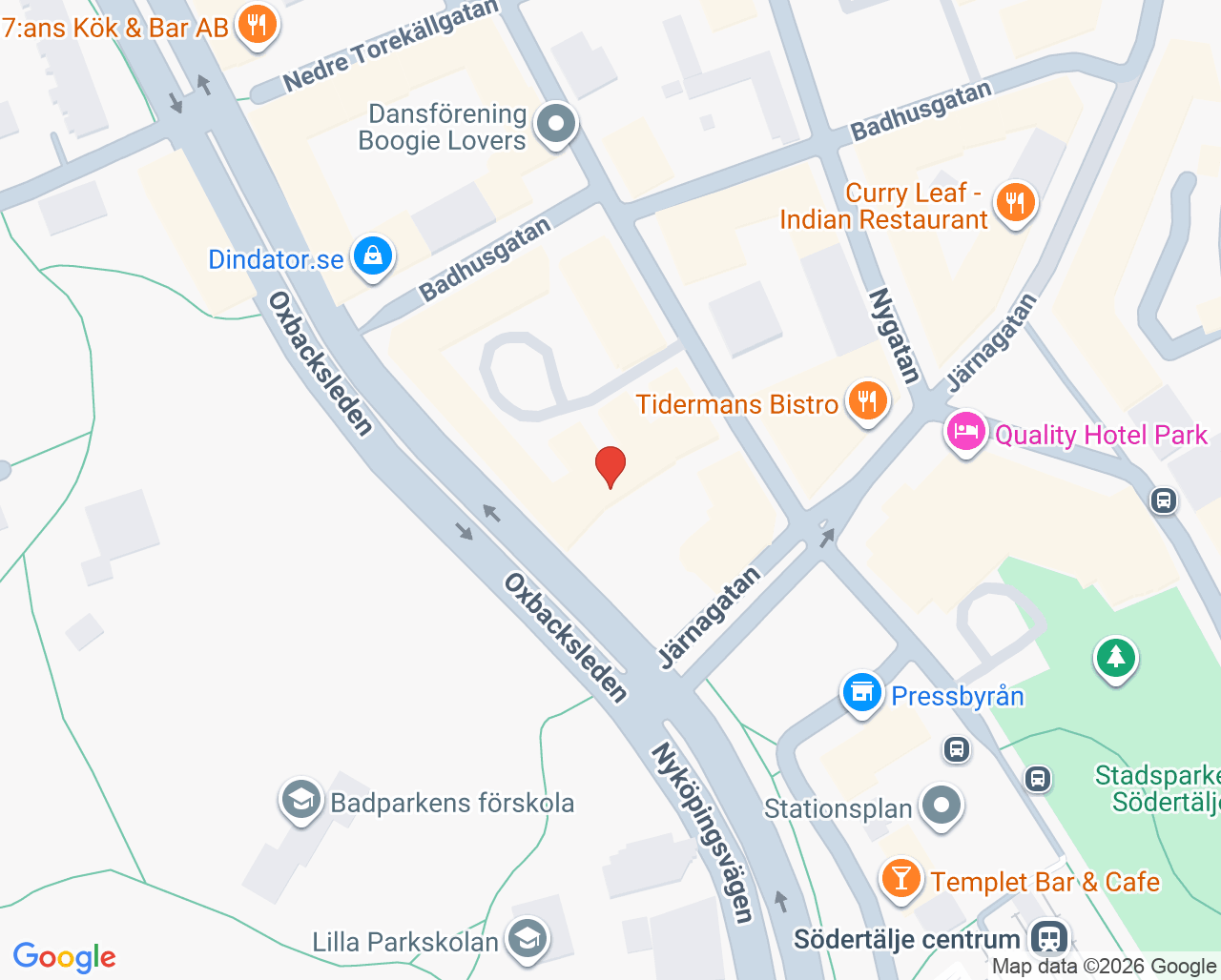 Karta till Folktandvården Södertälje