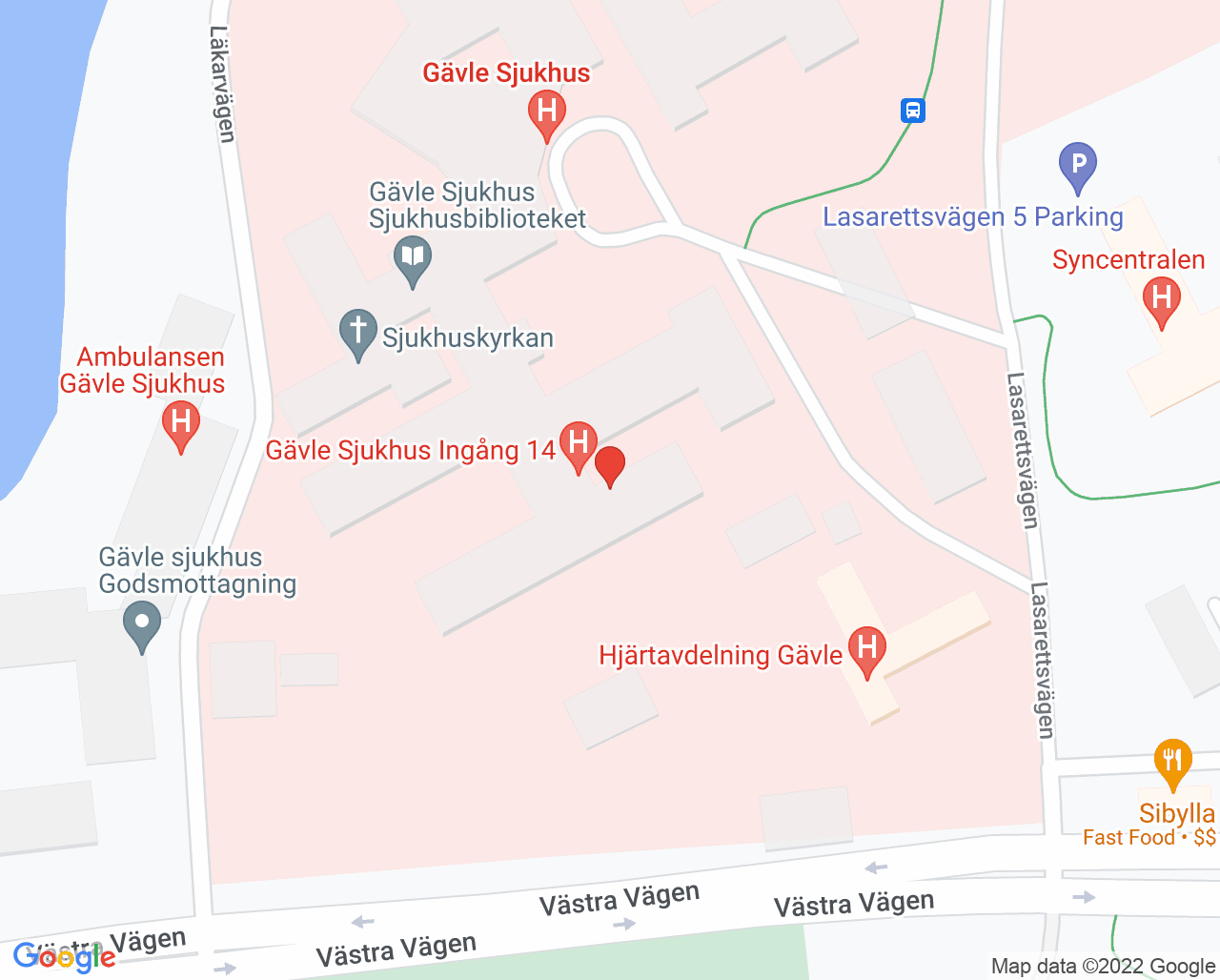 Karta till Teknisk hörselvård Gävle