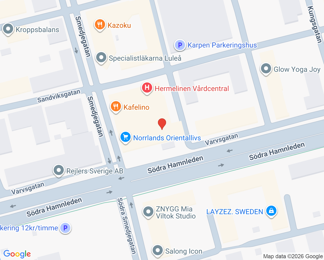 Karta till Smile Luleå