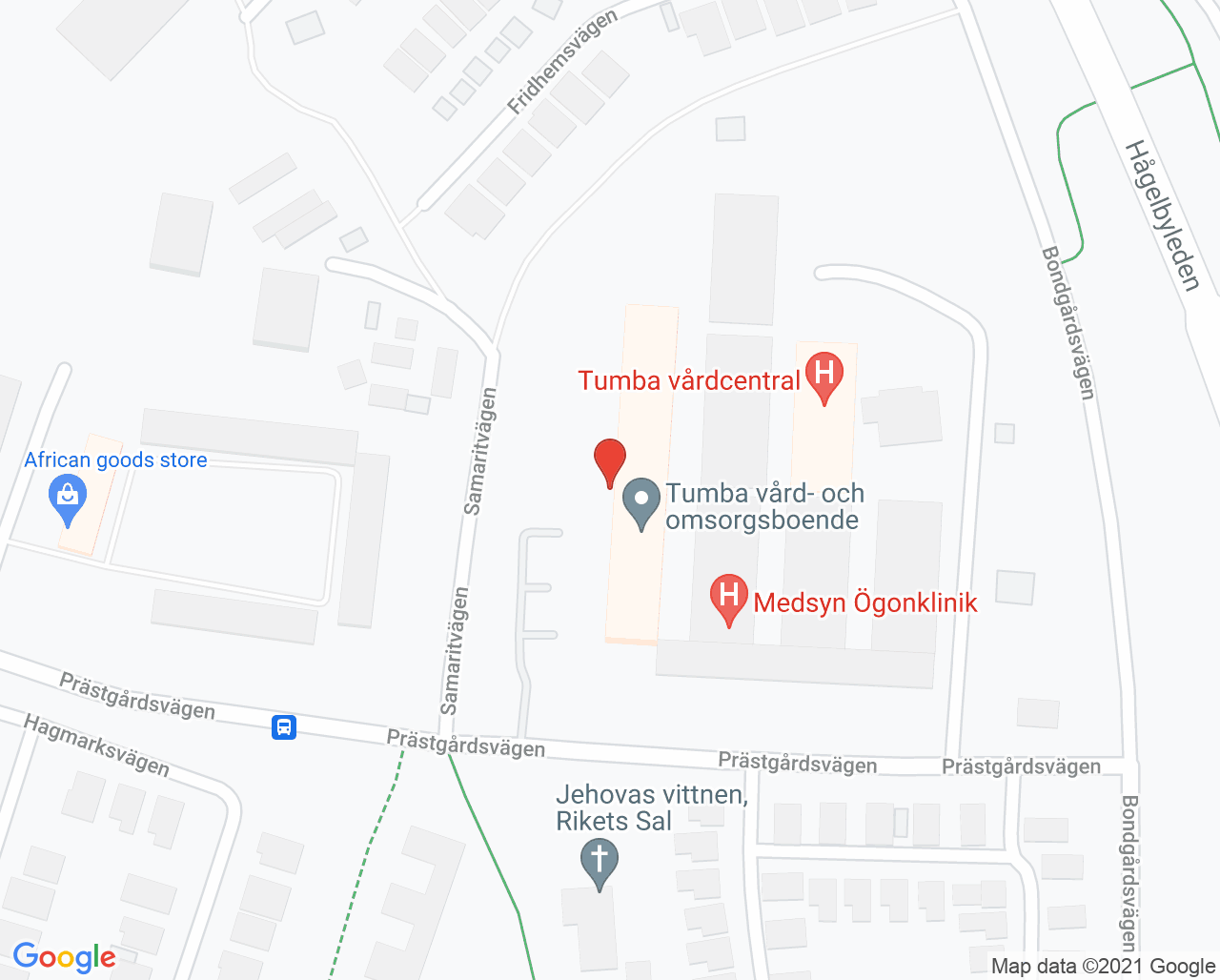 Karta till Logopedteamet Stockholm, Botkyrka