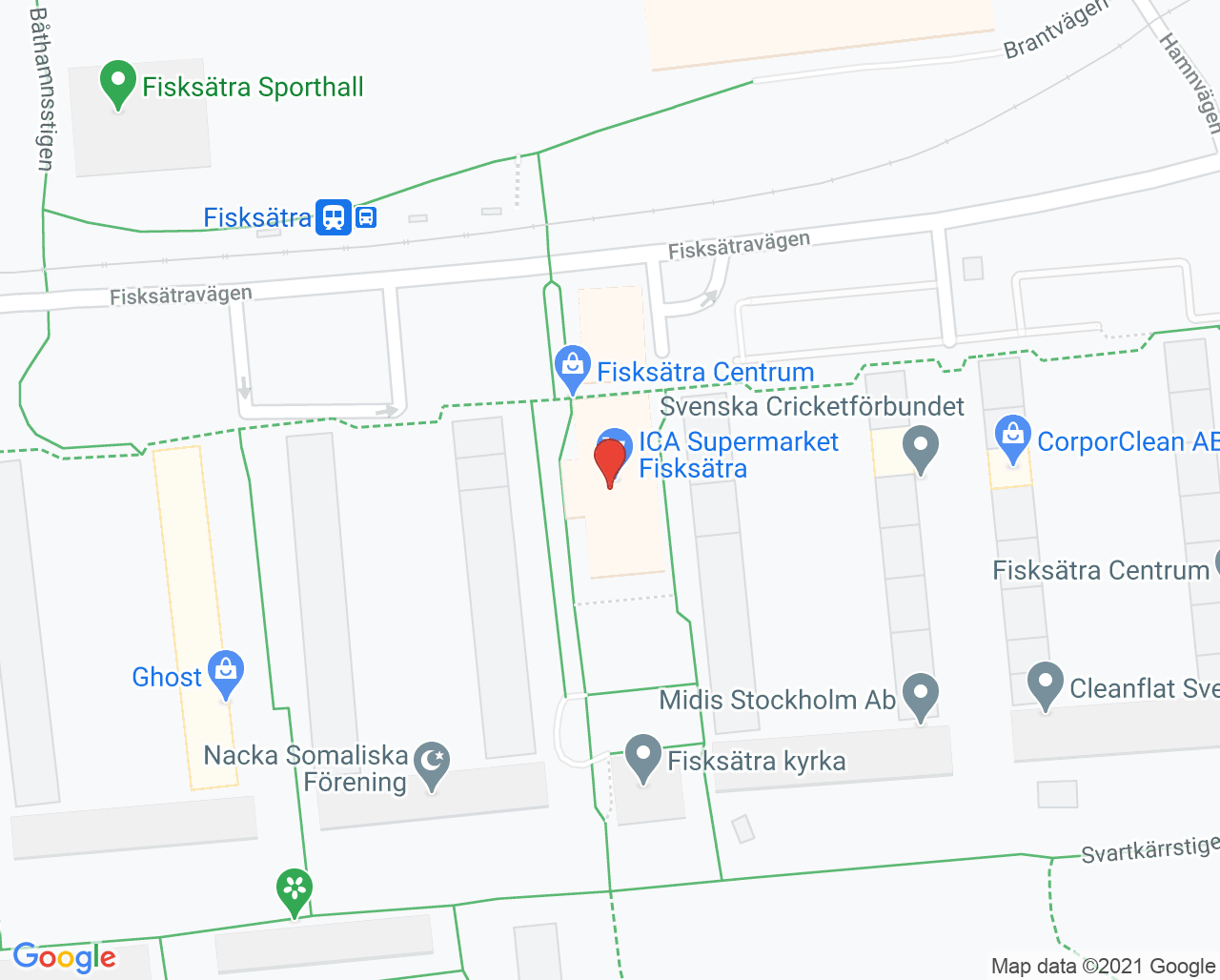 Karta till Fisksätra BVC