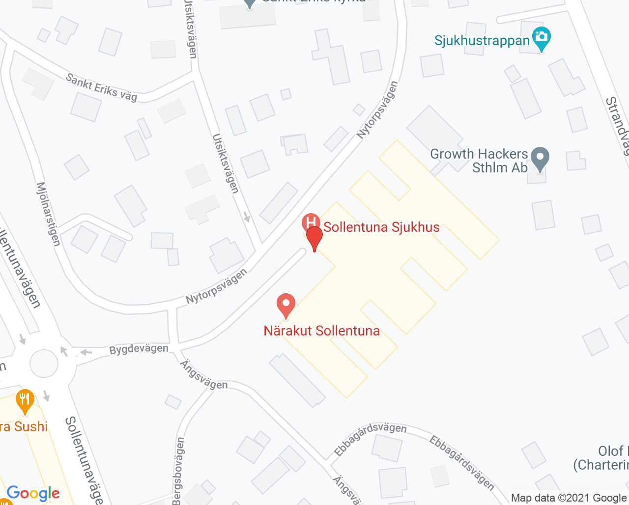 Karta till Capio Sollentuna geriatrik avd 72, Sollentuna