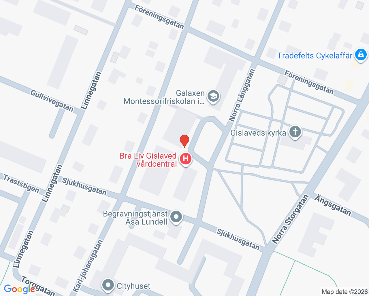 Karta till Barnhälsovården Gislaved
