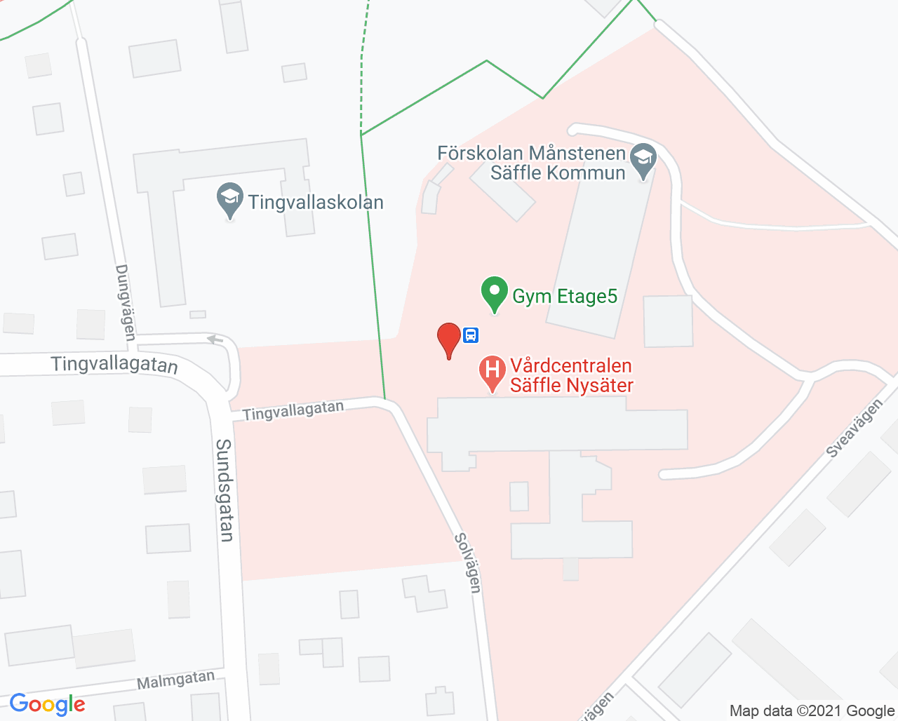 Karta till Psykiatrisk mottagning Säffle