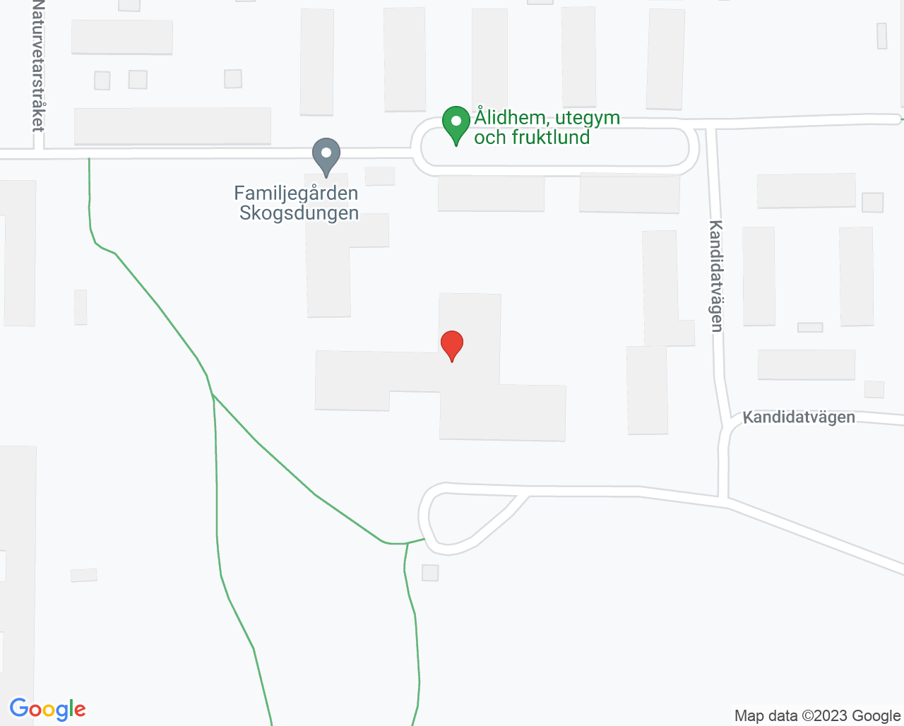 Karta till Barn- och ungdomshabilitering Umeå