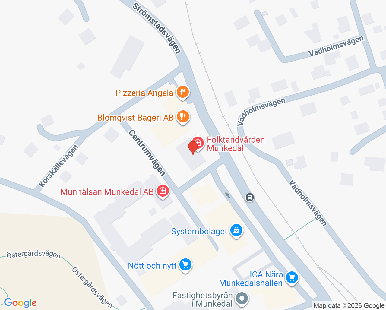 Karta till Folktandvården Munkedal, Munkedal