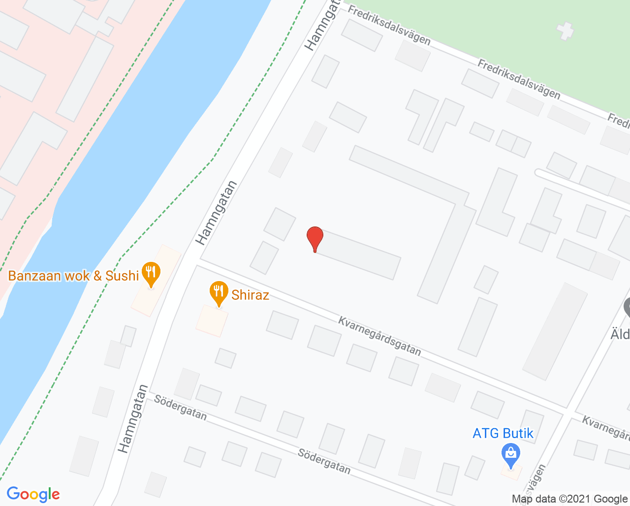 Karta till Gynekologi och allmänläkarmottagningen i Lidköping, Lidköping