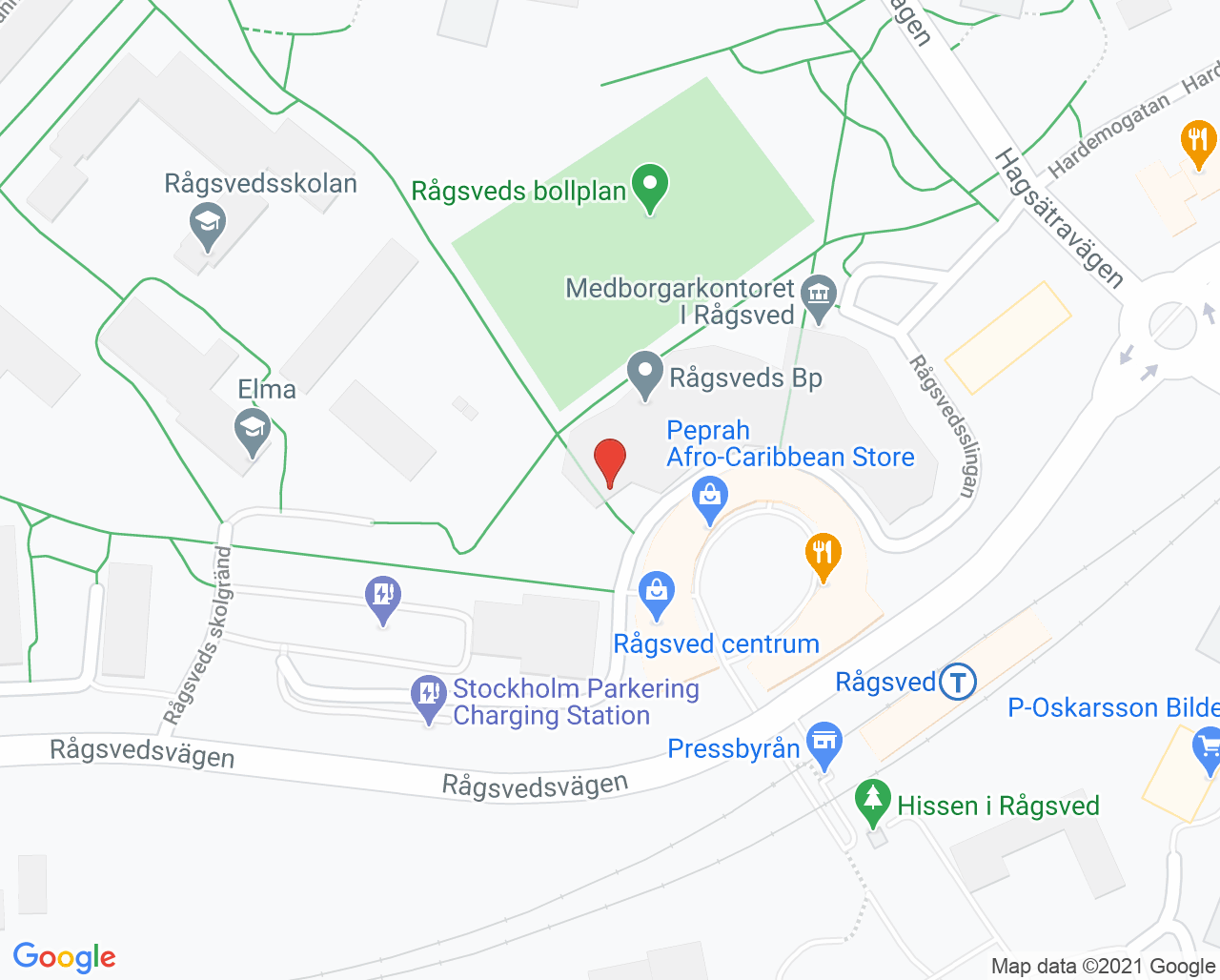 Karta till Capio Barnavårdscentral Rågsved