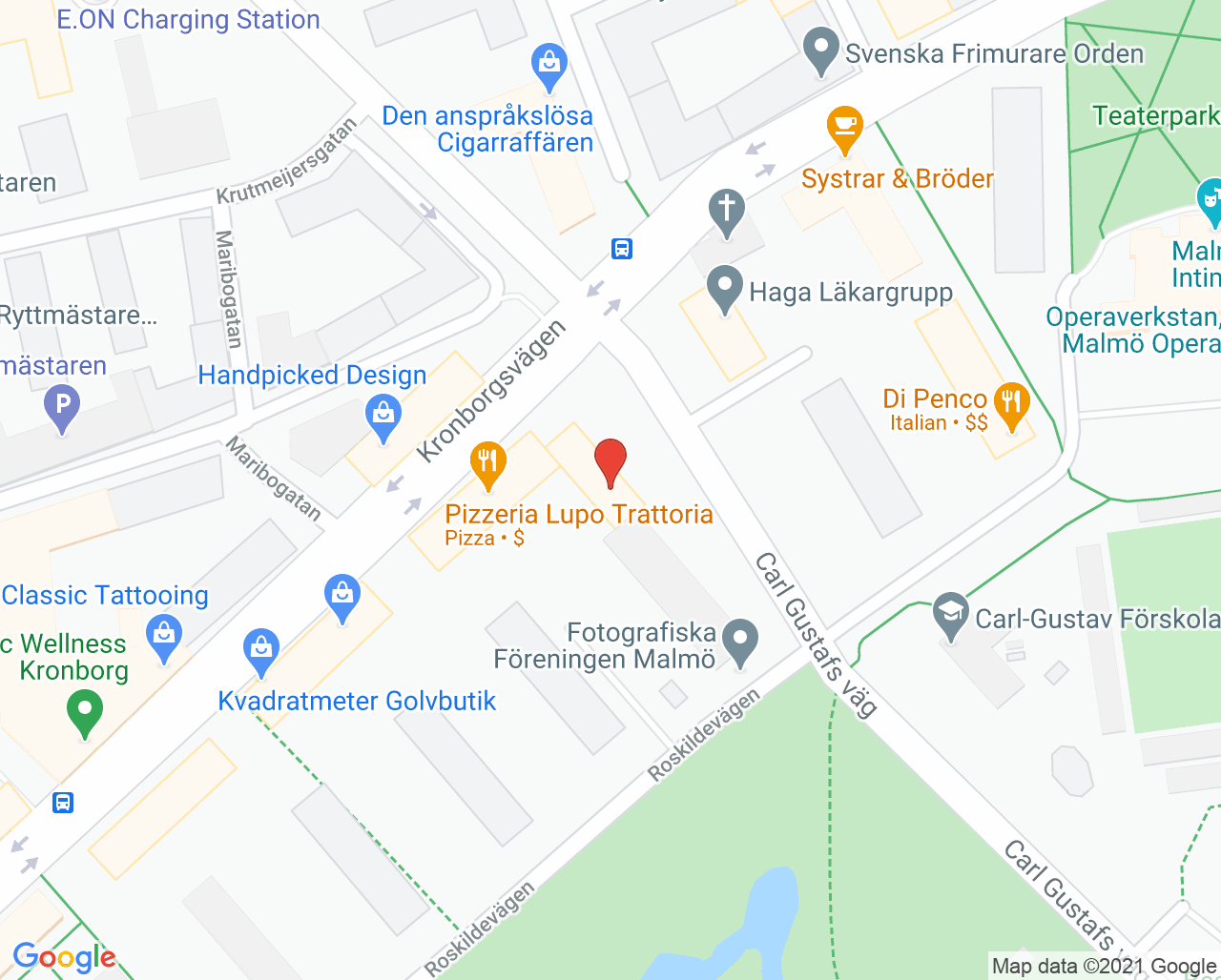 Karta till AudioNova Malmö