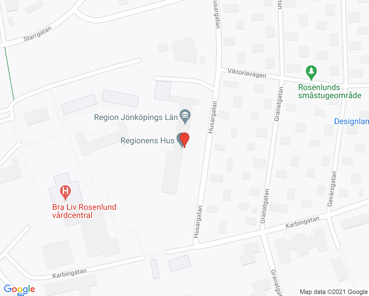 Karta till Region Jönköpings län