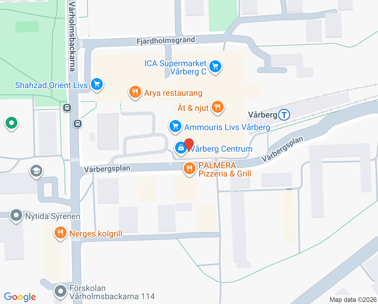 Karta till Tandkliniken Nära Dig i Vårberg