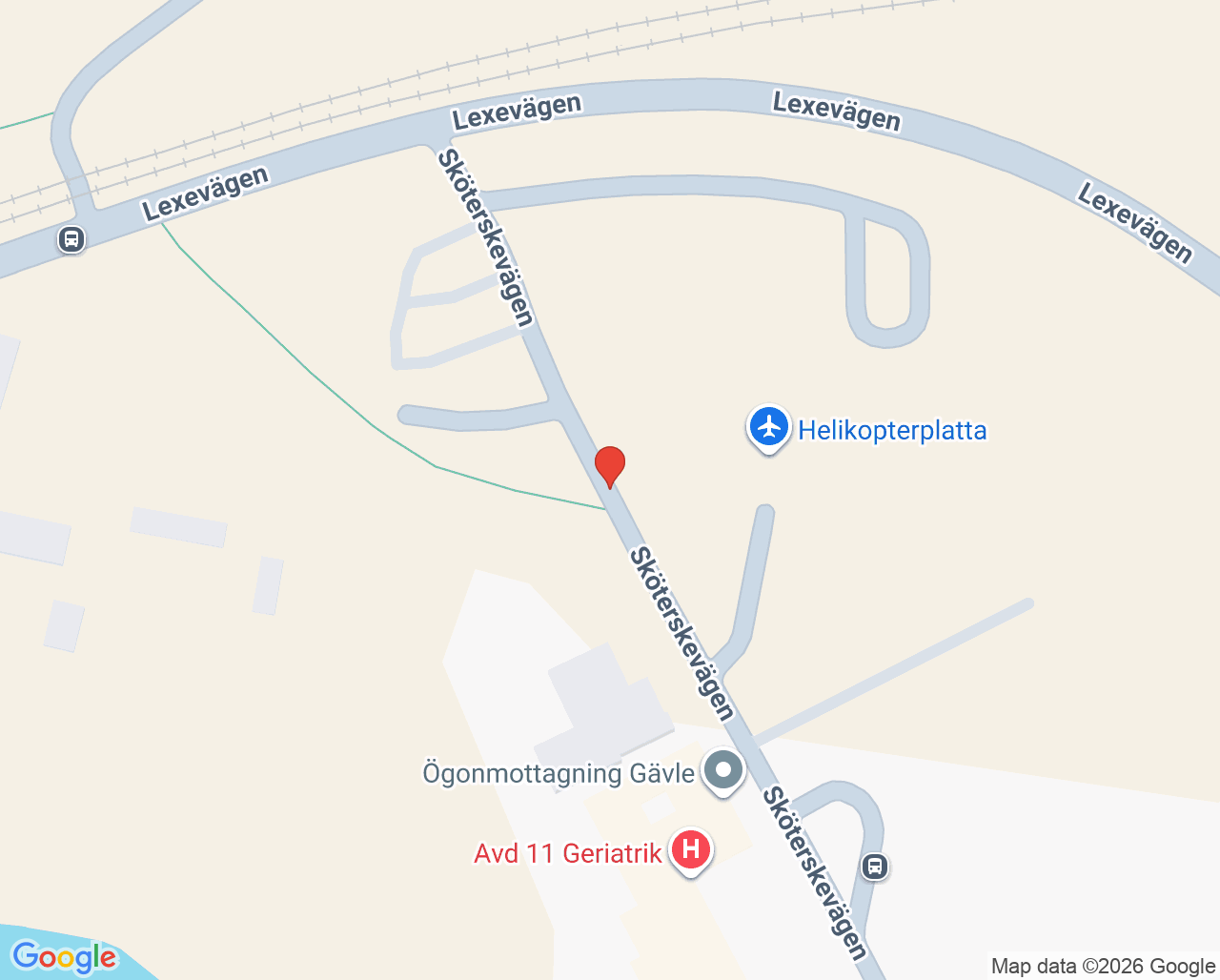 Karta till Kirurgmottagning Gävle