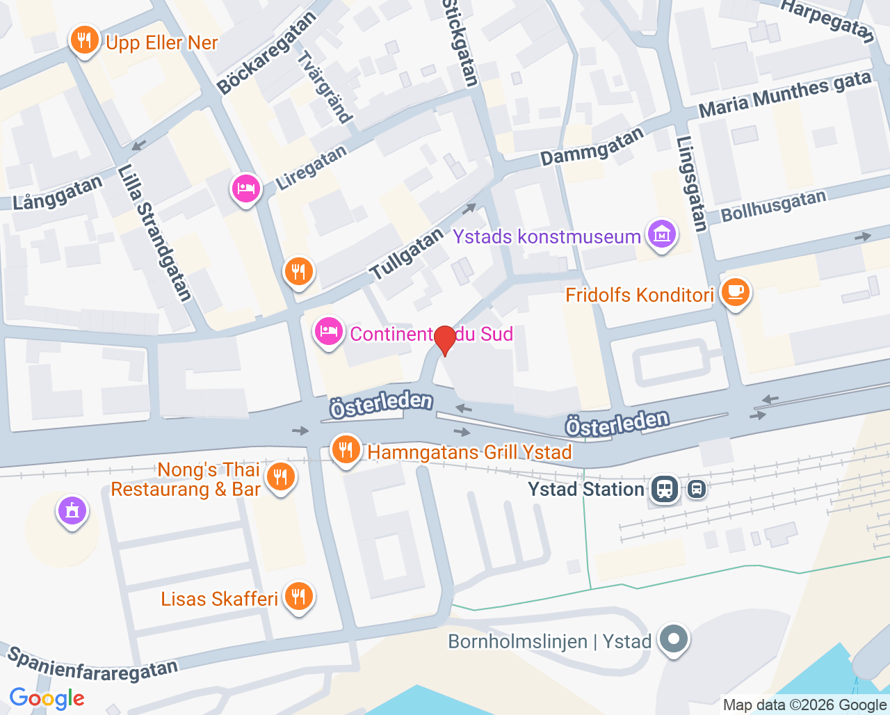 Karta till Liza Ekstrands Psykologmottagning AB, Ystad