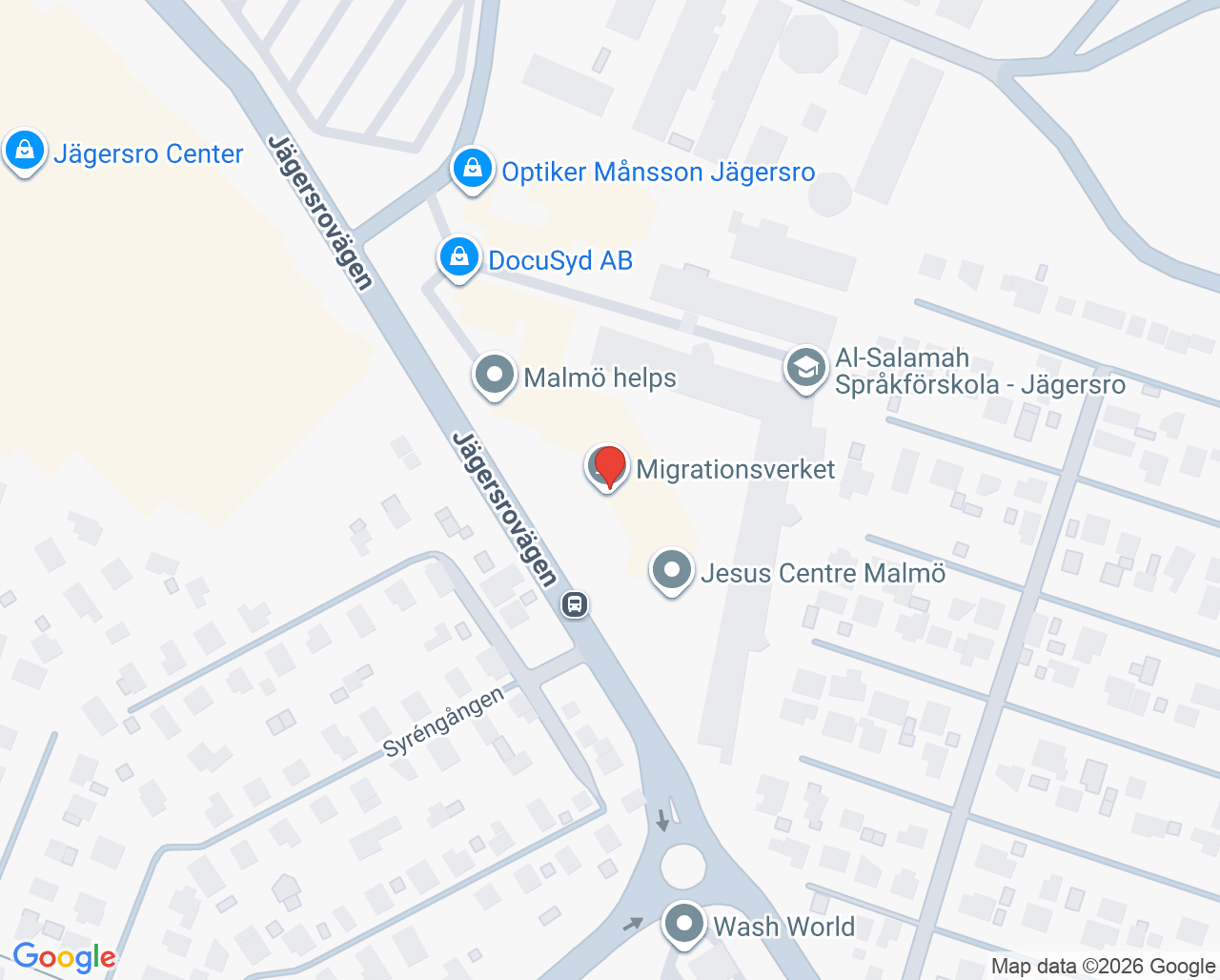 Karta till Imadent Tandvård Jägersro, Malmö