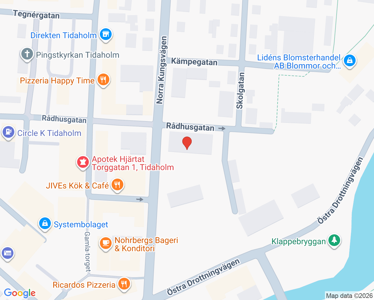 Karta till Doktor24 Tidaholm, Tidaholm