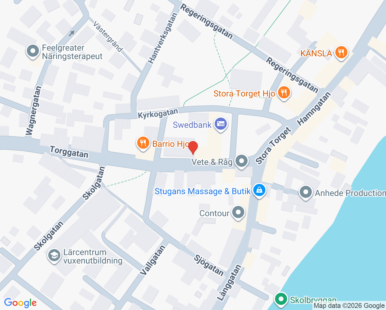 Karta till Doktor24 Hjo, Hjo