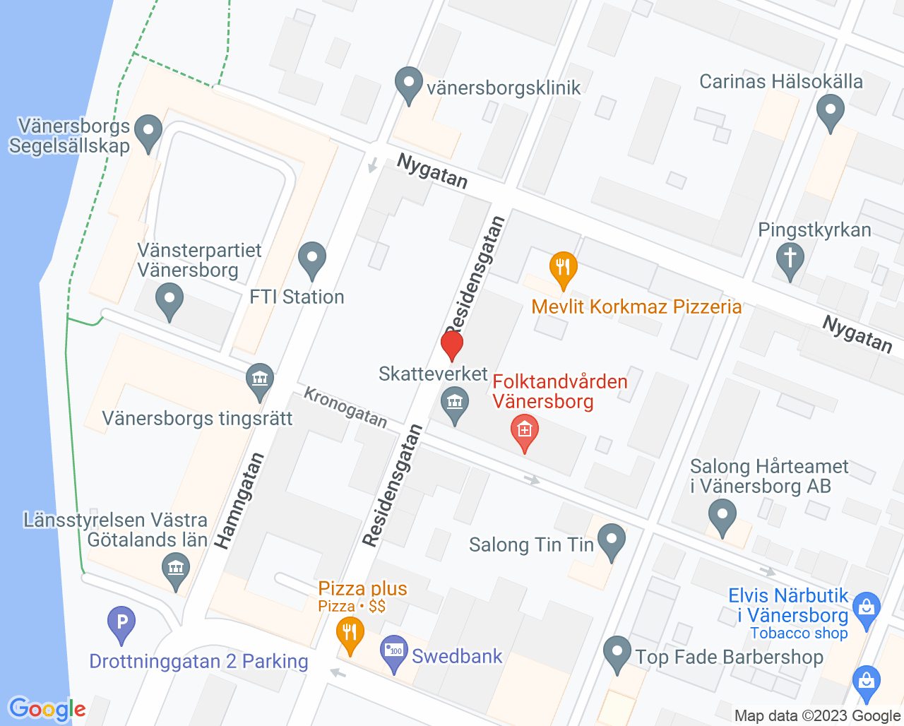 Karta till BVC Vårdcentralen Nordstan, Vänersborg