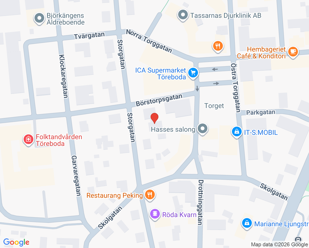 Karta till Doktor24 Töreboda, Töreboda