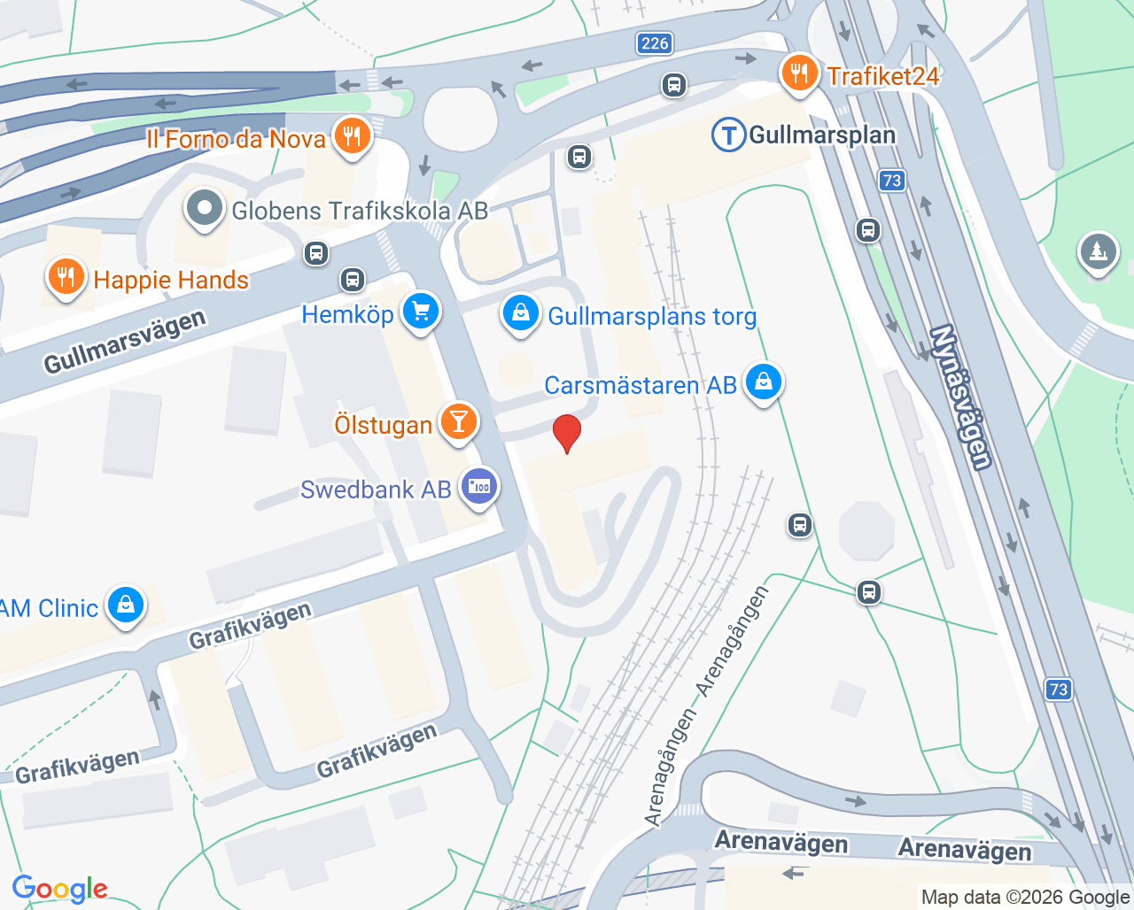 Karta till Rehab Björkhagen