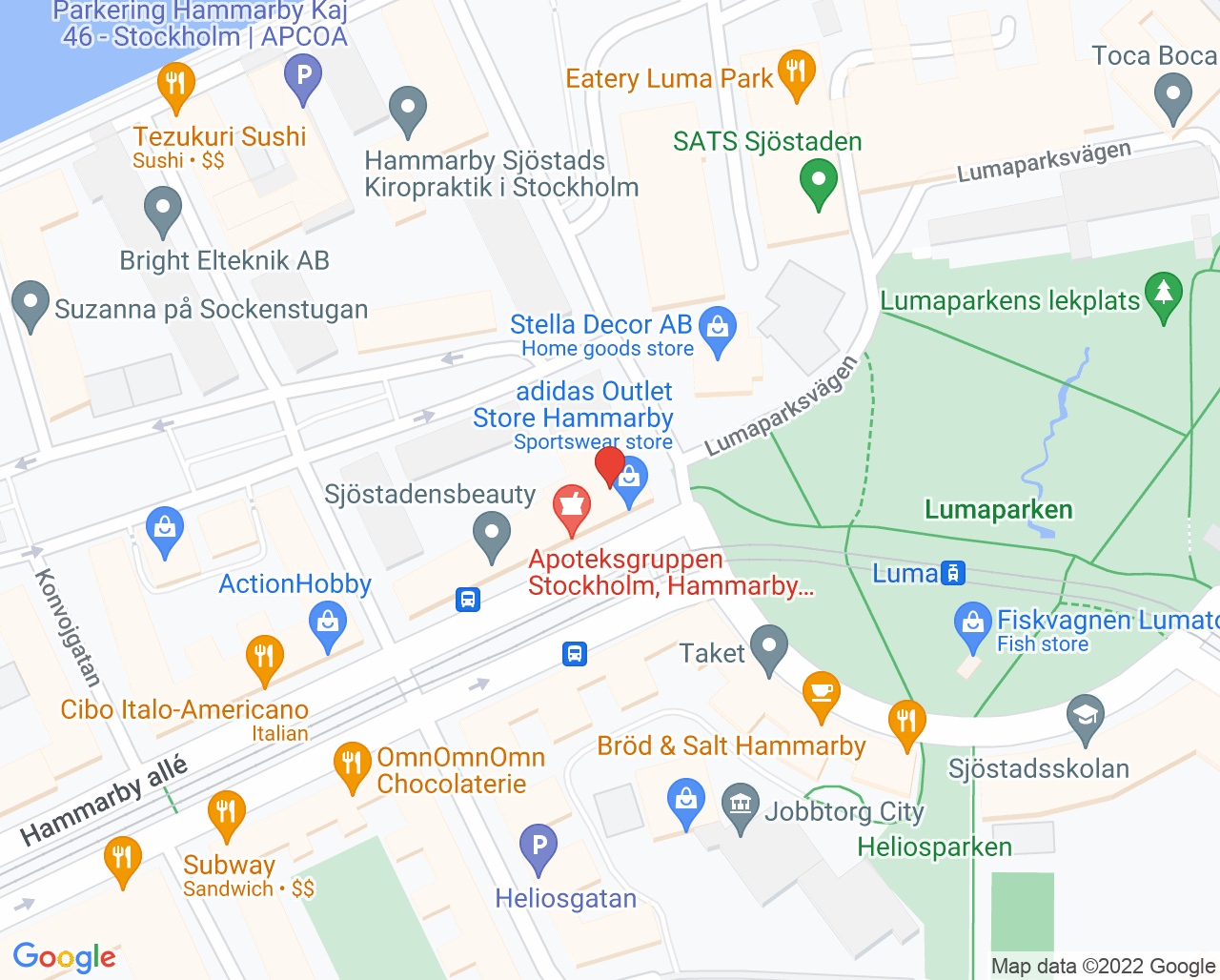 Karta till Stockholm IVF