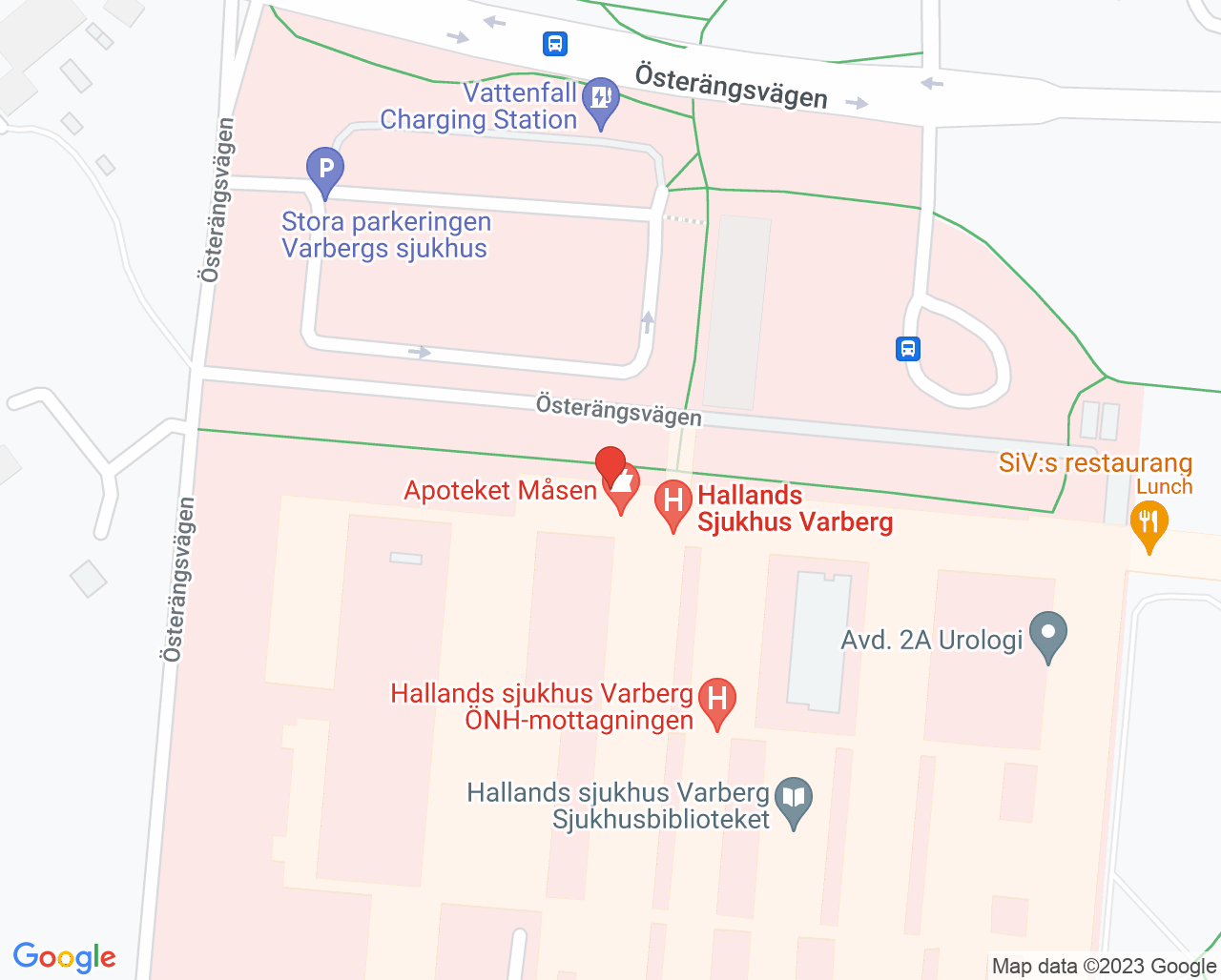 Karta till Datortomografi Röntgen Varberg