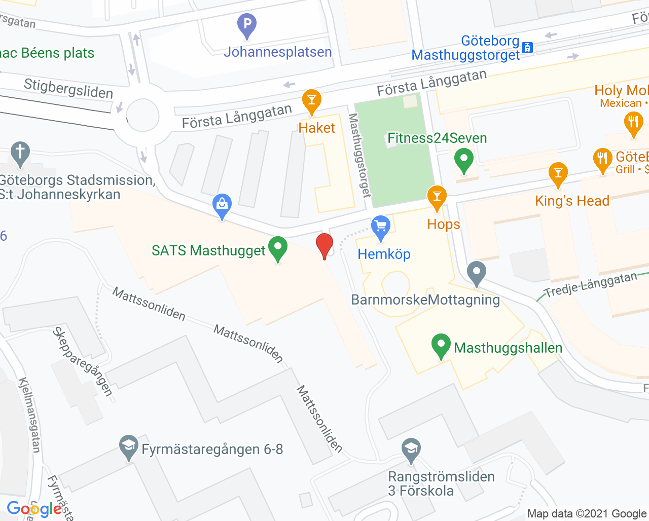 Karta till Tandhugget, Göteborg