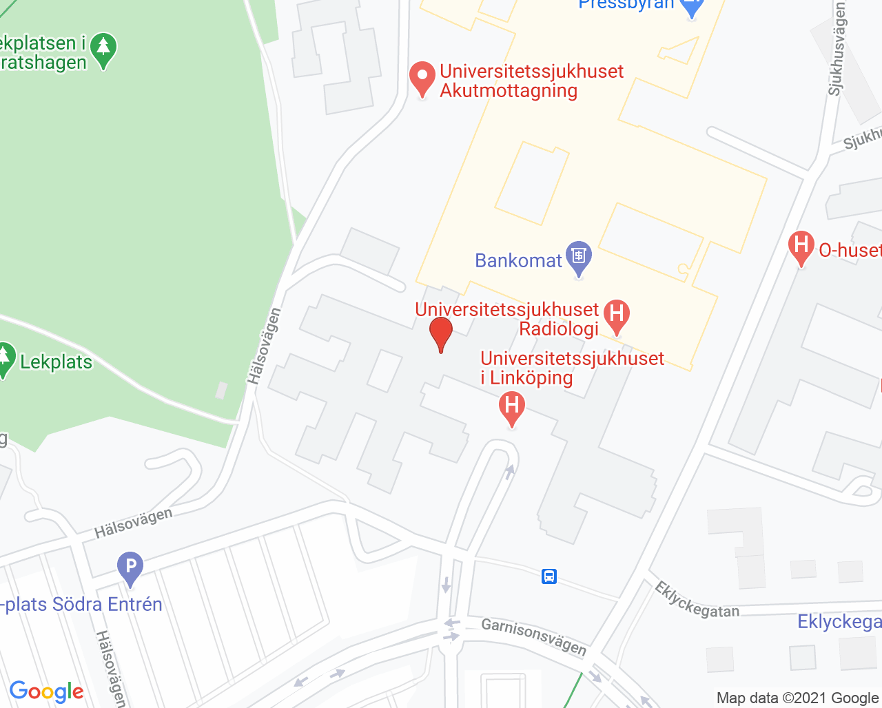 Karta till Dialysavdelning, Njurmedicinska kliniken US