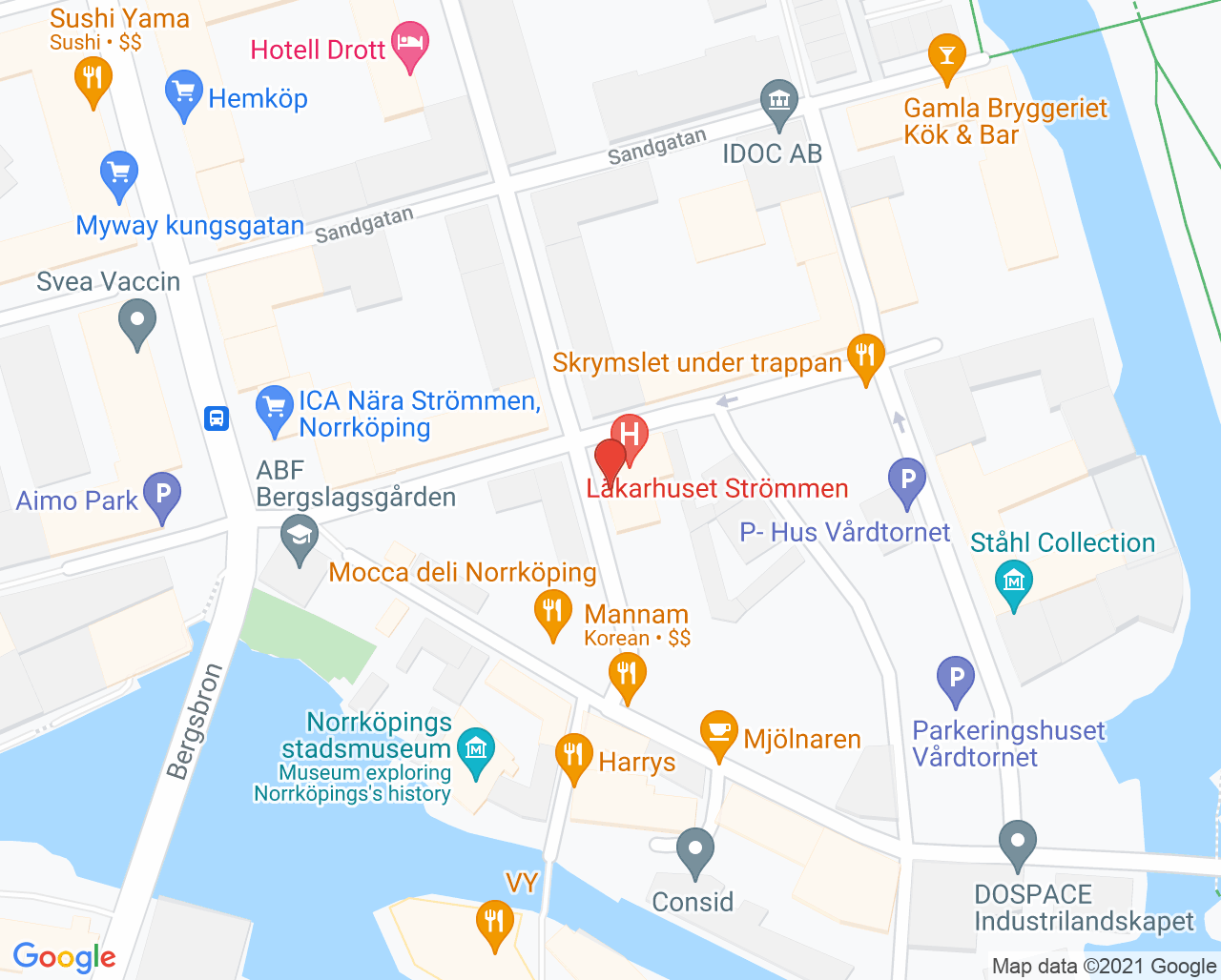 Karta till Barnavårdscentralen, Doktor.se Geria City vårdcentral