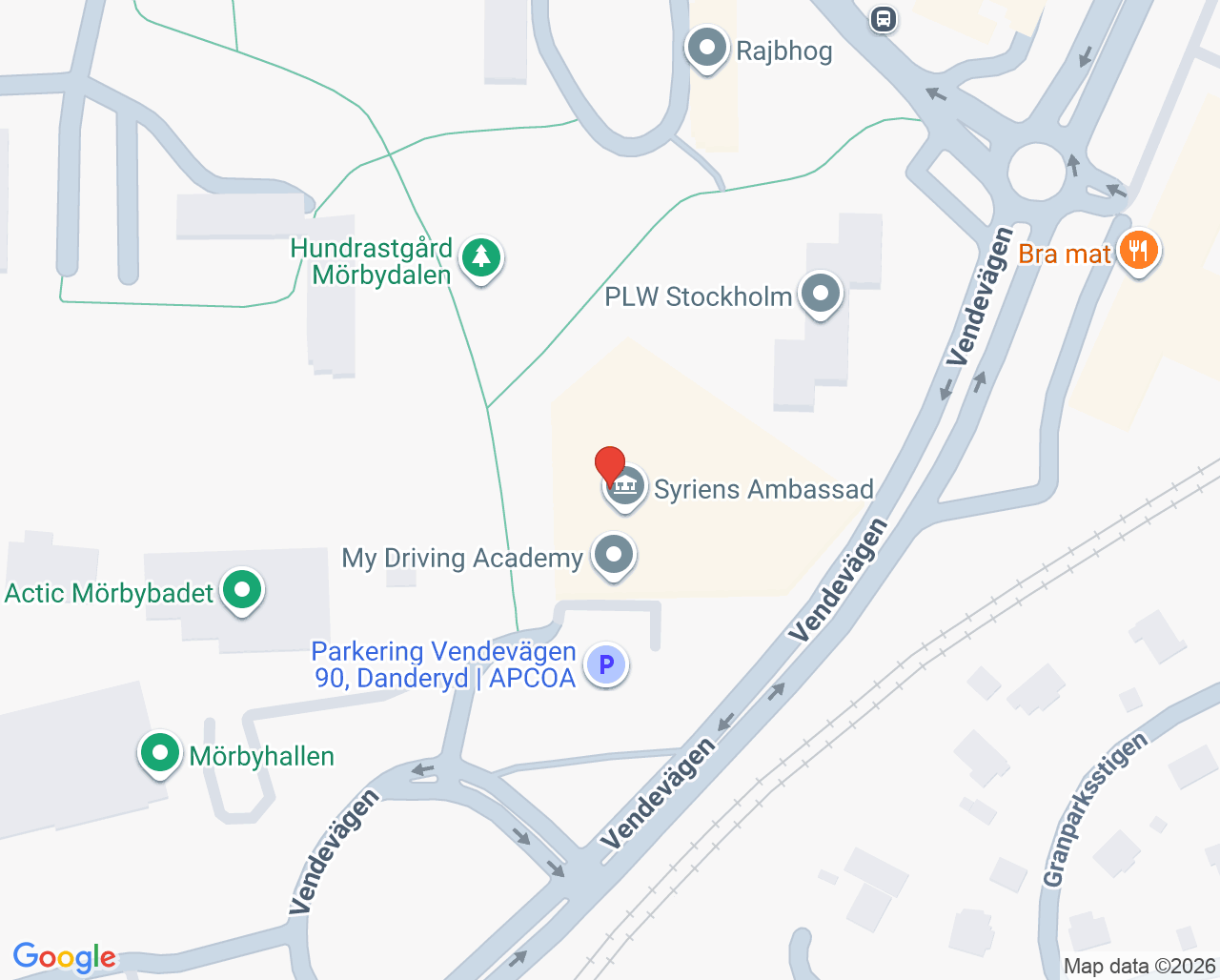 Karta till BUP Danderyd 1