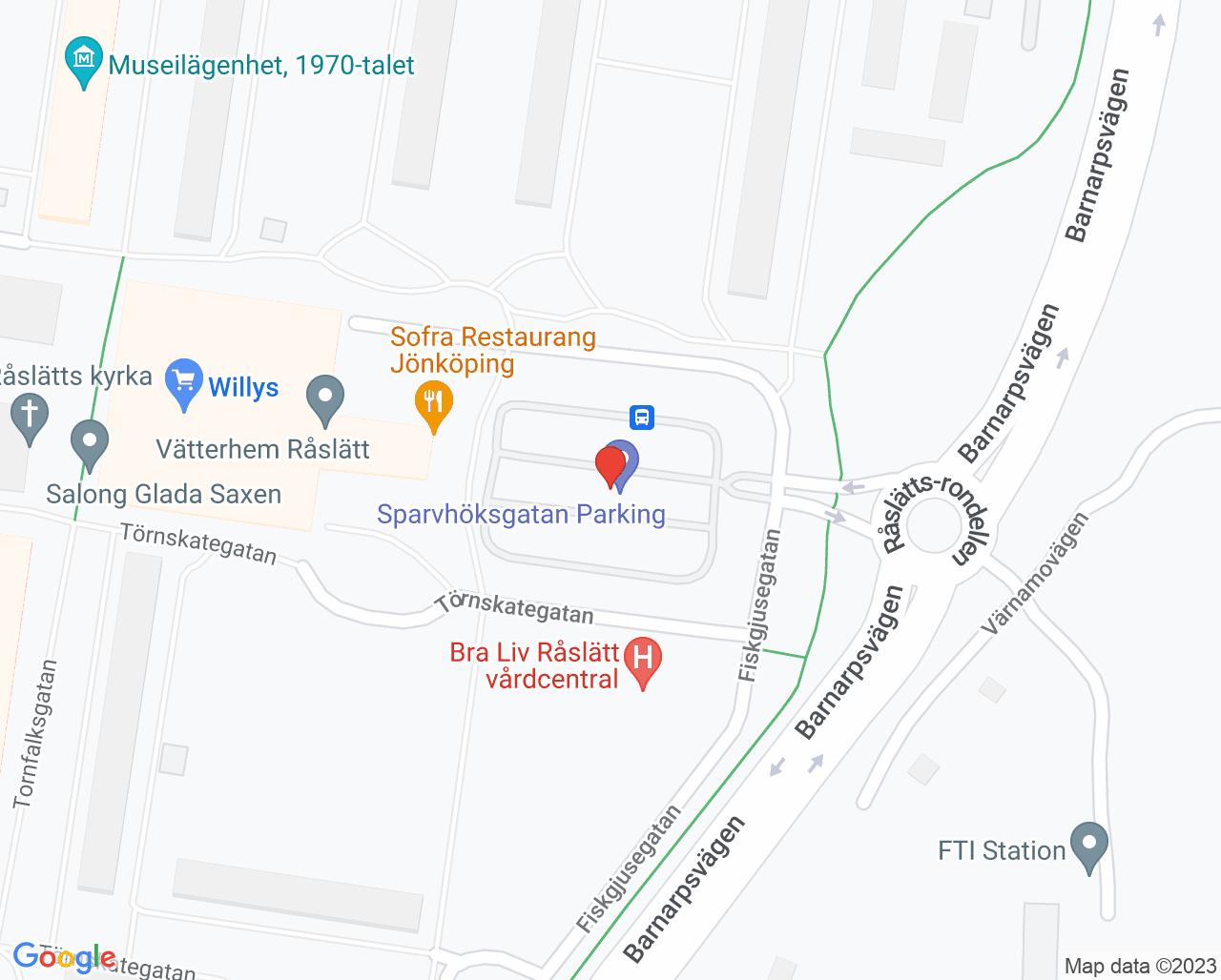 Karta till Laboratoriet Råslätts vårdcentral Jönköping