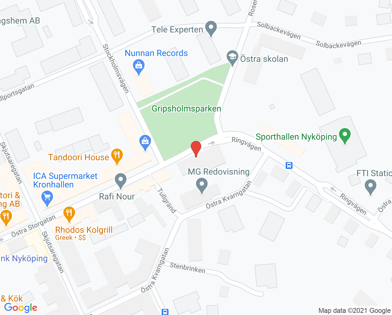 Karta till Nicopia Tandvård Tobias Block, Nyköping